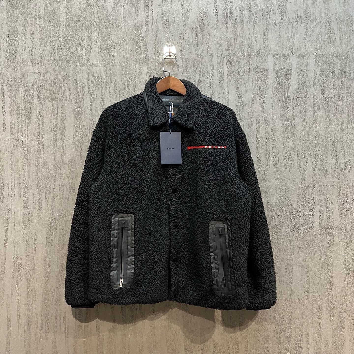 Prada Prada Fleece Logo Jacket Size 50 Size US M / EU 48-50 / 2 - 1 Thumbnail