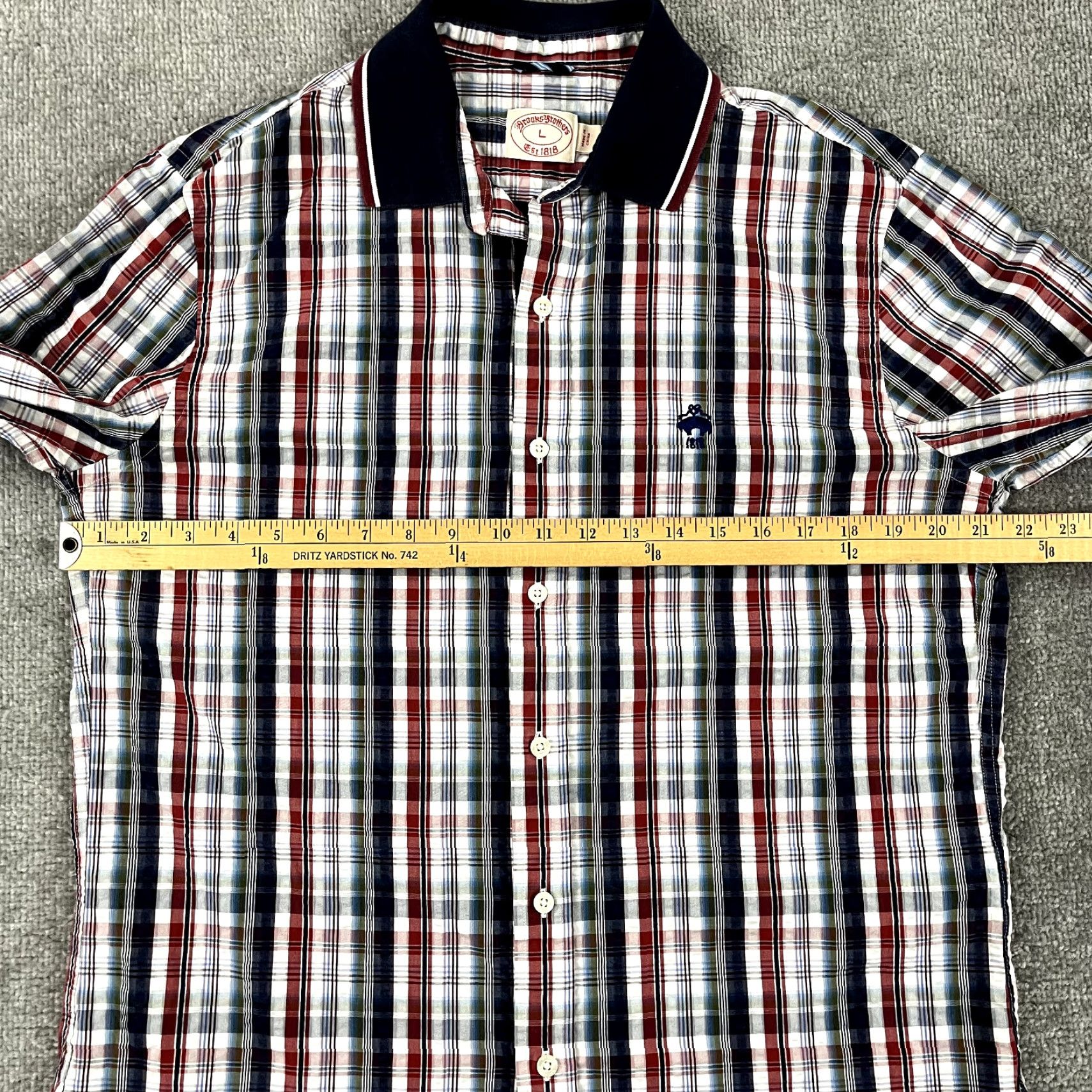 Brooks Brothers BROOKS BROTHERS Shirt Mens L Button-Up Collared Plaid Check Preppy L/S Regular Casual Formal Workwear Size US L / EU 52-54 / 3 - 5 Thumbnail