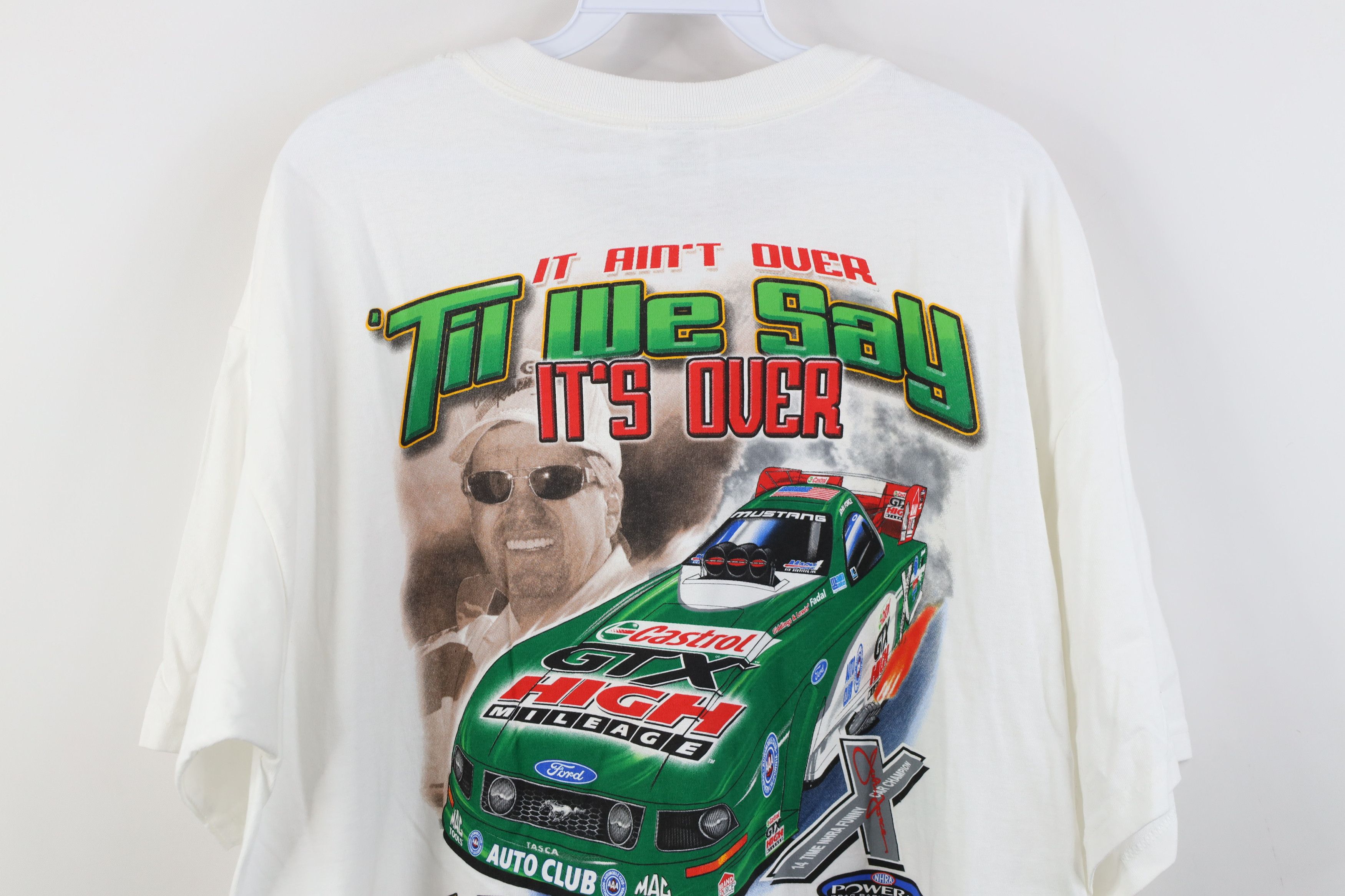 Vintage Deadstock Vintage John Force 14 Time Champion Racing T-Shirt Size US XL / EU 56 / 4 - 15 Thumbnail