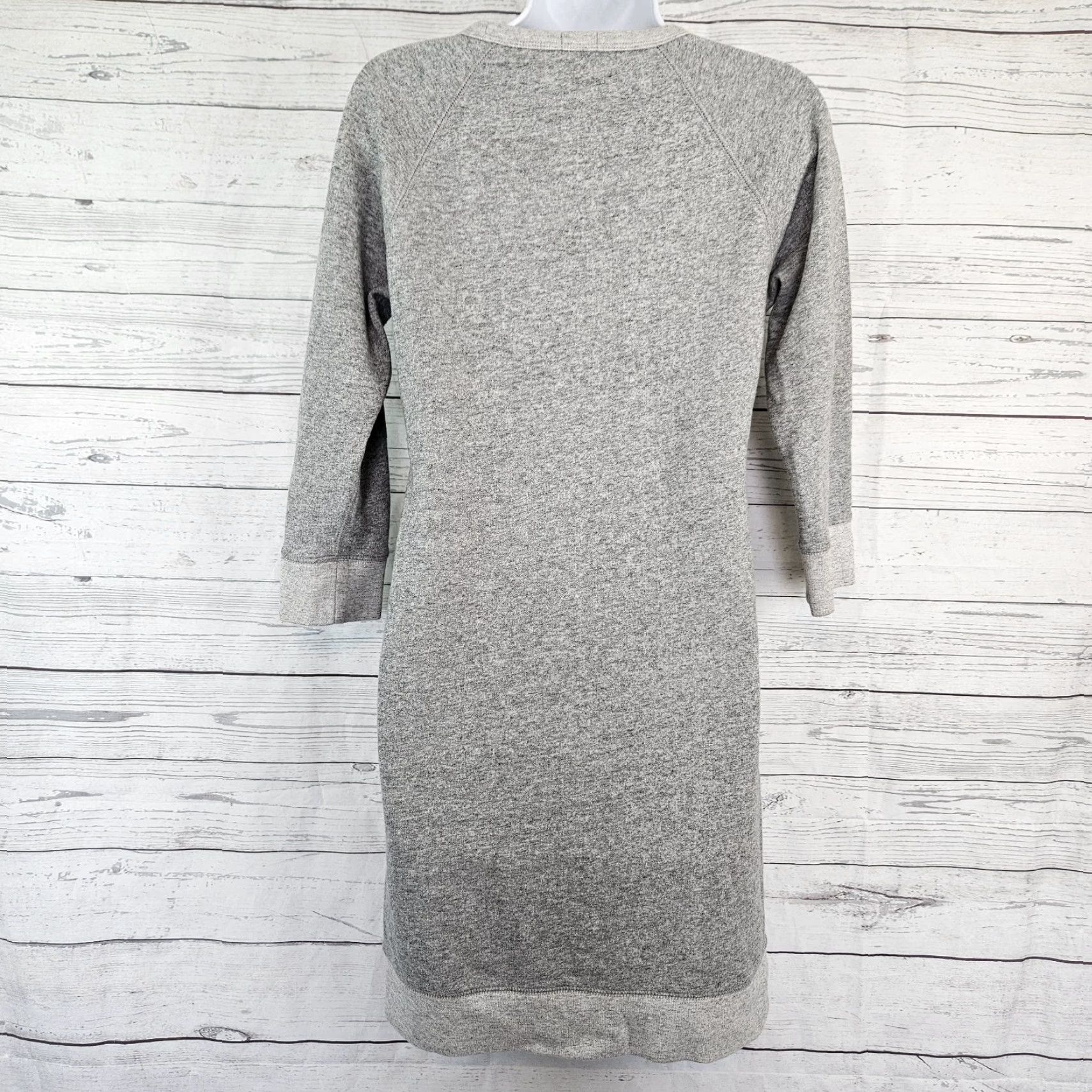 J.Crew J.Crew Sweatshirt Dress Womens Sz S Gray 3/4 Sleeve Cotton Blend Short Dress Length 33.5" Womens Size S / US 4 / IT 40 - 3 Thumbnail