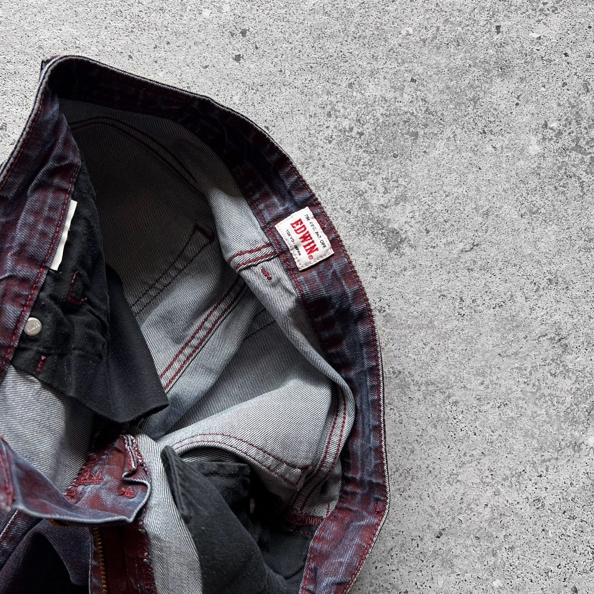 Edwin × Japanese Brand × Vintage Edwin Tokyo Japan Womens Vintage 90s Purple Slim Jeans Size 27" / US 4 / IT 40 - 6 Thumbnail