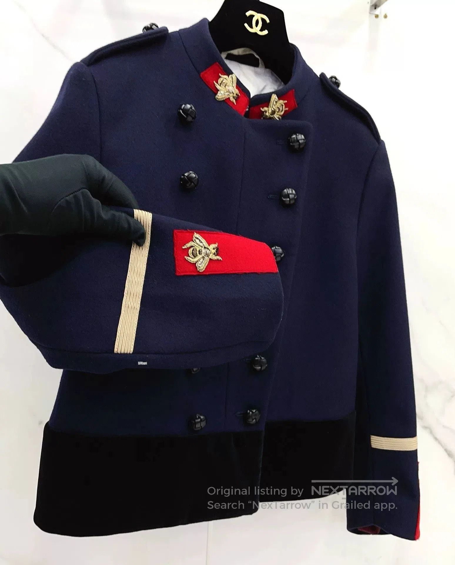 Gucci Gucci Dark Blue Gold Bee Coat. Size US S / EU 44-46 / 1 - 5 Thumbnail