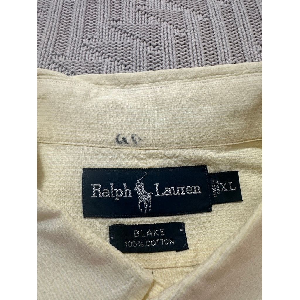 Ralph Lauren Ralph Lauren Blake yellow short sleeve button down Size US XL / EU 56 / 4 - 5 Thumbnail