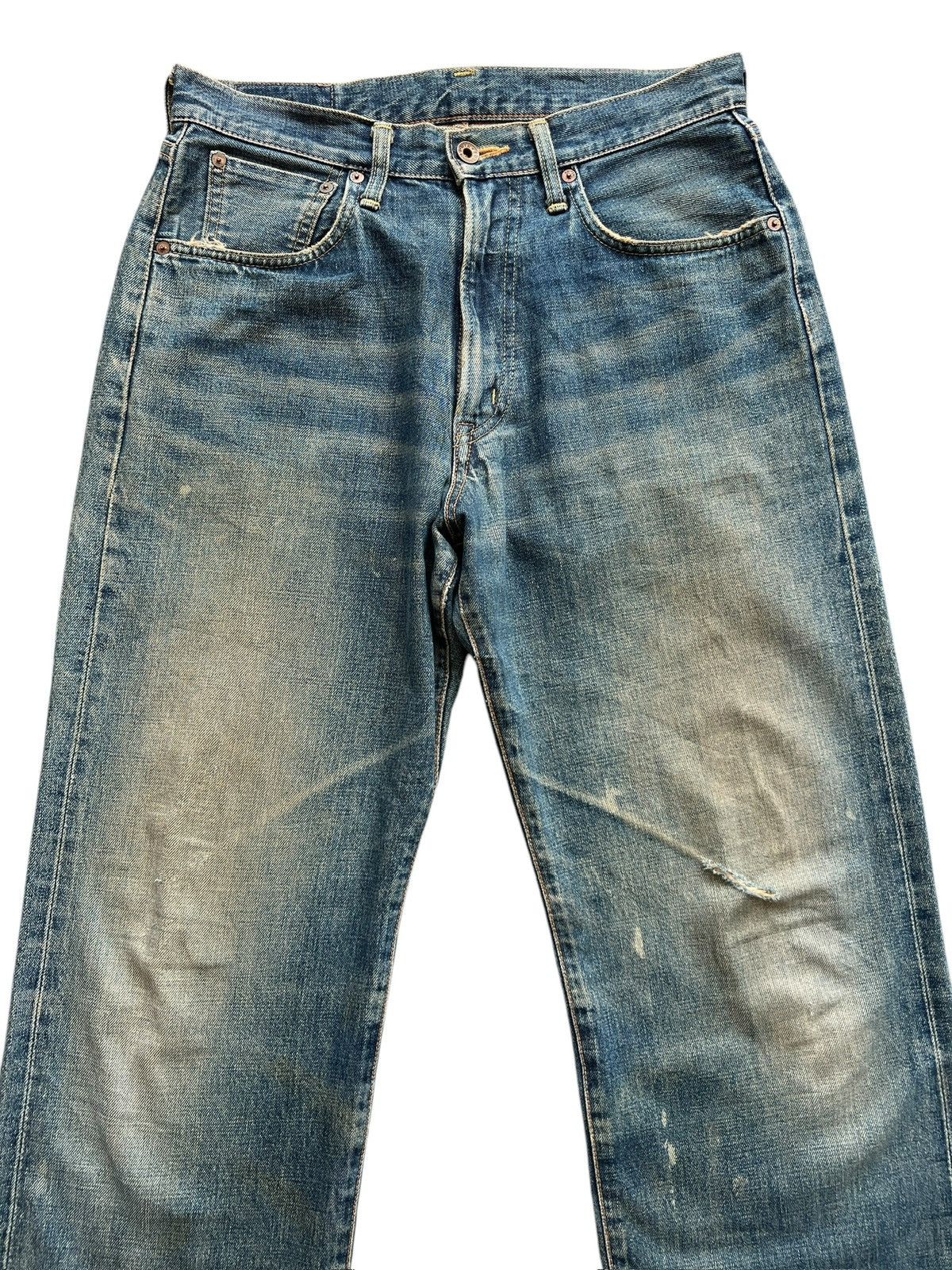 Edwin Vintage Edwin 505 Selvedge MudwashWide Denim Jeans 31x31 Size US 31 - 4 Thumbnail