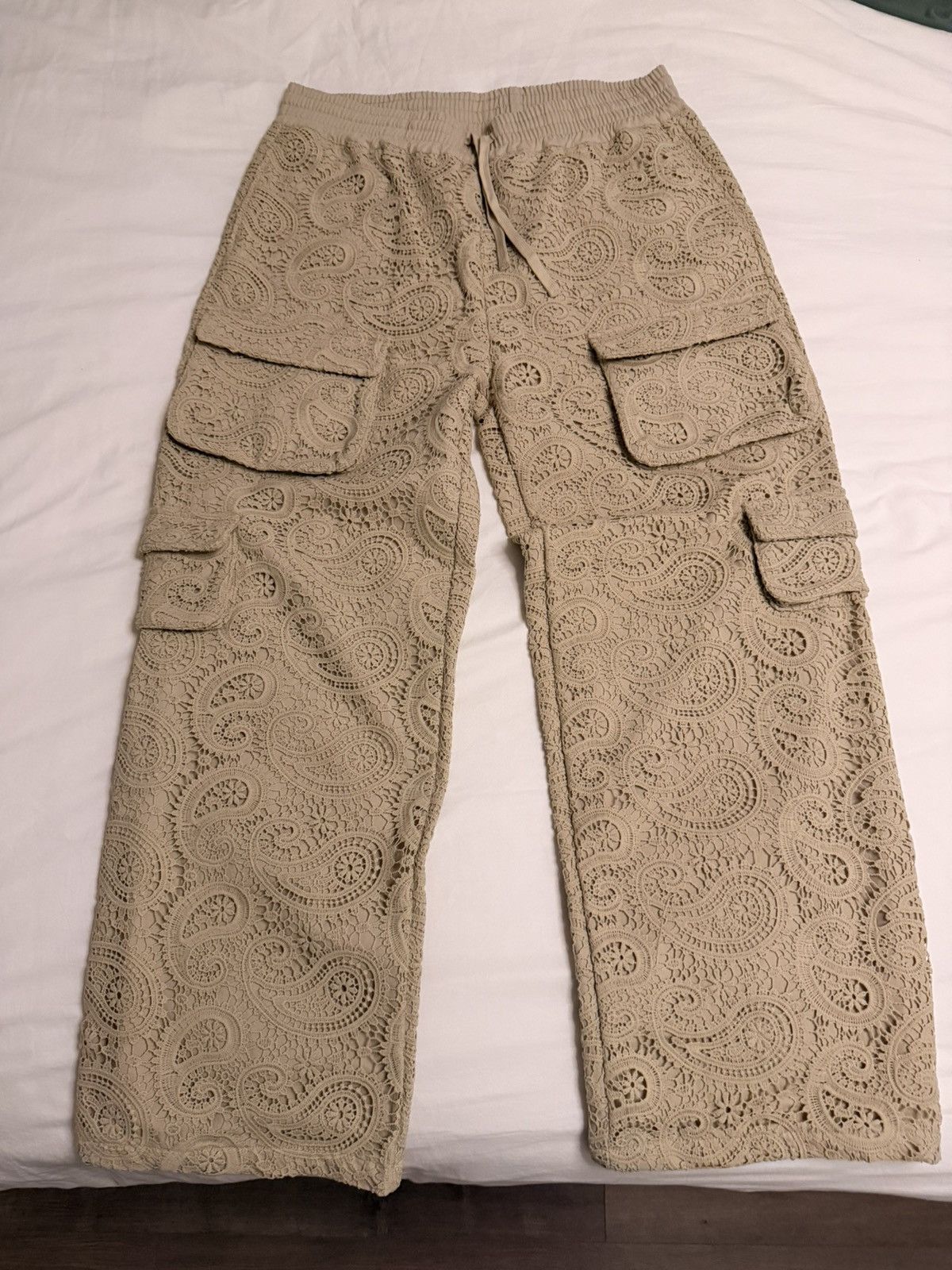 Saalt Studio SAALT STUDIO STONE CROCHET CARGO PANTS XL Size US 38 / EU 54 - 1 Thumbnail