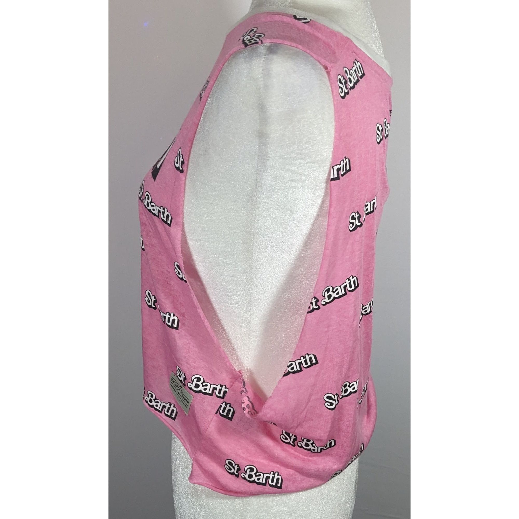 Other St. Barth Limited Edition Cropped Pink Oversized Tank Top Size M / US 6-8 / IT 42-44 - 8 Thumbnail