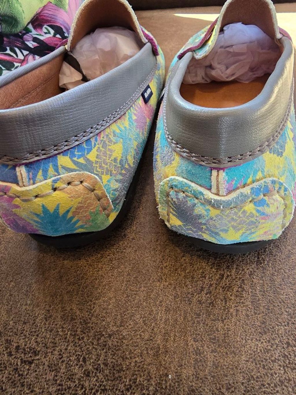 Other Atlanta Moccasin Pineapple Print Loafers Size 6.5 Yellow Size US 7 / IT 37 - 4 Thumbnail