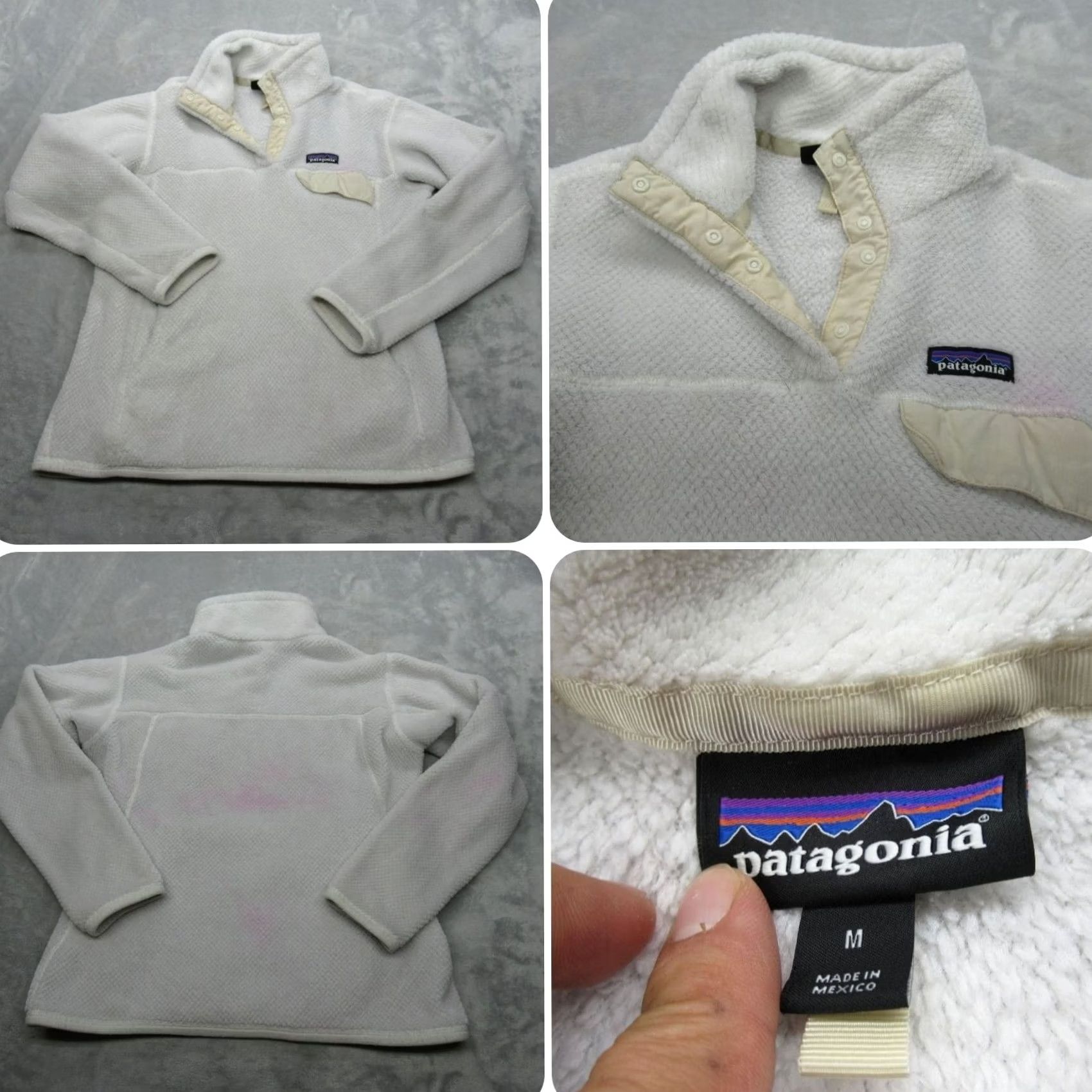 Patagonia Patagonia Pullover Womens M White Snap Fleece Women Tool Super Soft Waffle READ Size M / US 6-8 / IT 42-44 - 2 Thumbnail