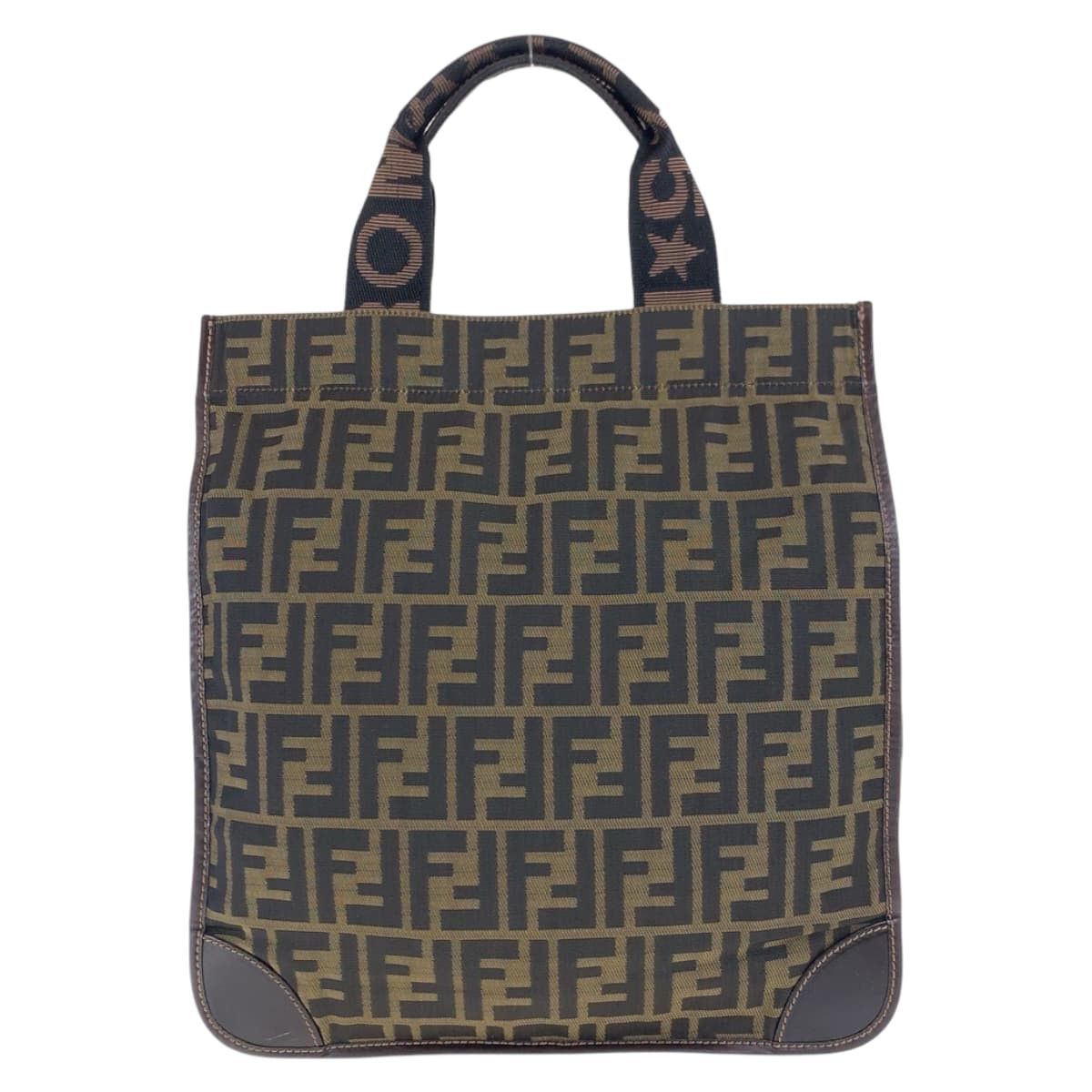 Fendi Fendi Zucca Canvas/leather Tote Bag Canvas Tote Bag in Brown, Women's