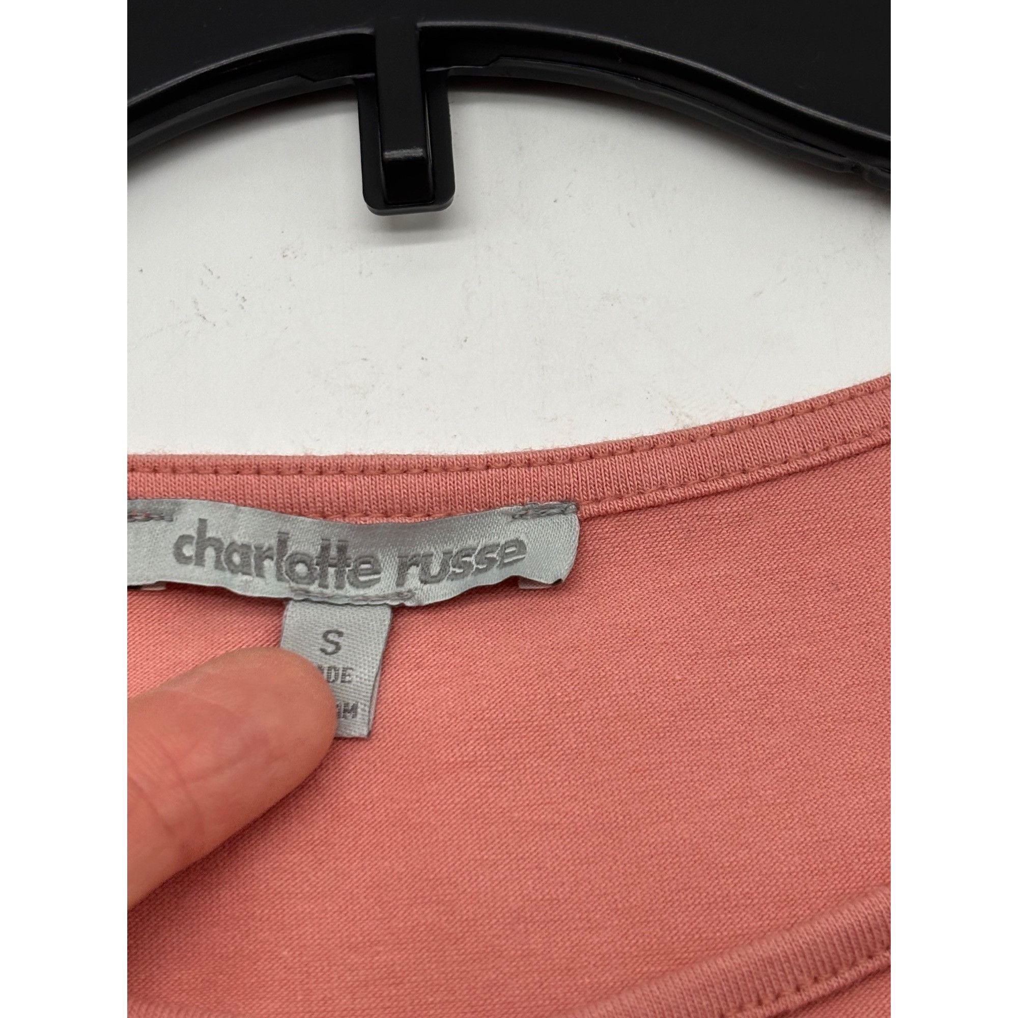 Other Charlotte Russe Pink Crisscross Front, Cropped Cup Sleeve T Size S / US 4 / IT 40 - 10 Thumbnail
