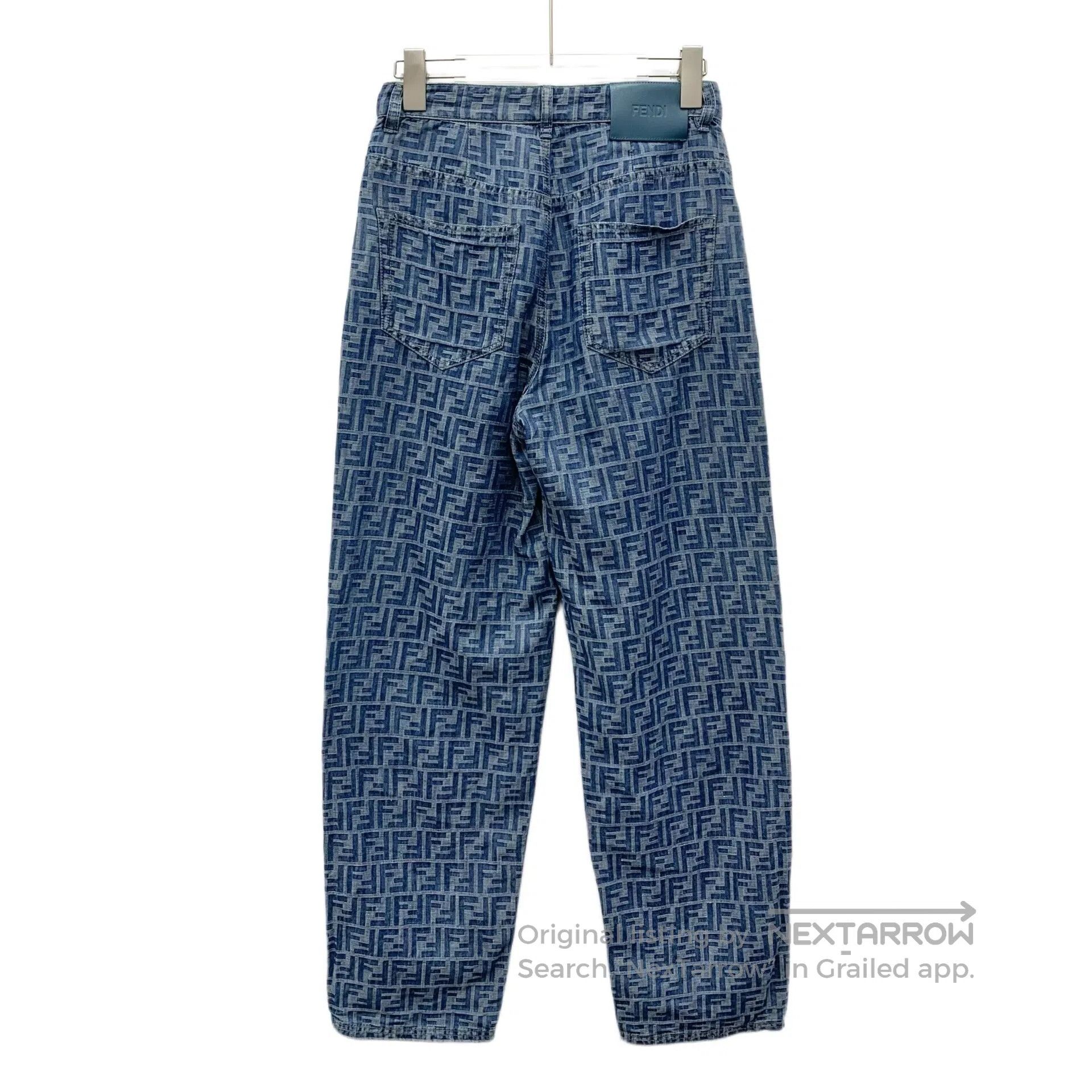 Fendi FENDI Deep blue double F jacquard cotton casual denim long Size US 36 / EU 52 - 2 Thumbnail