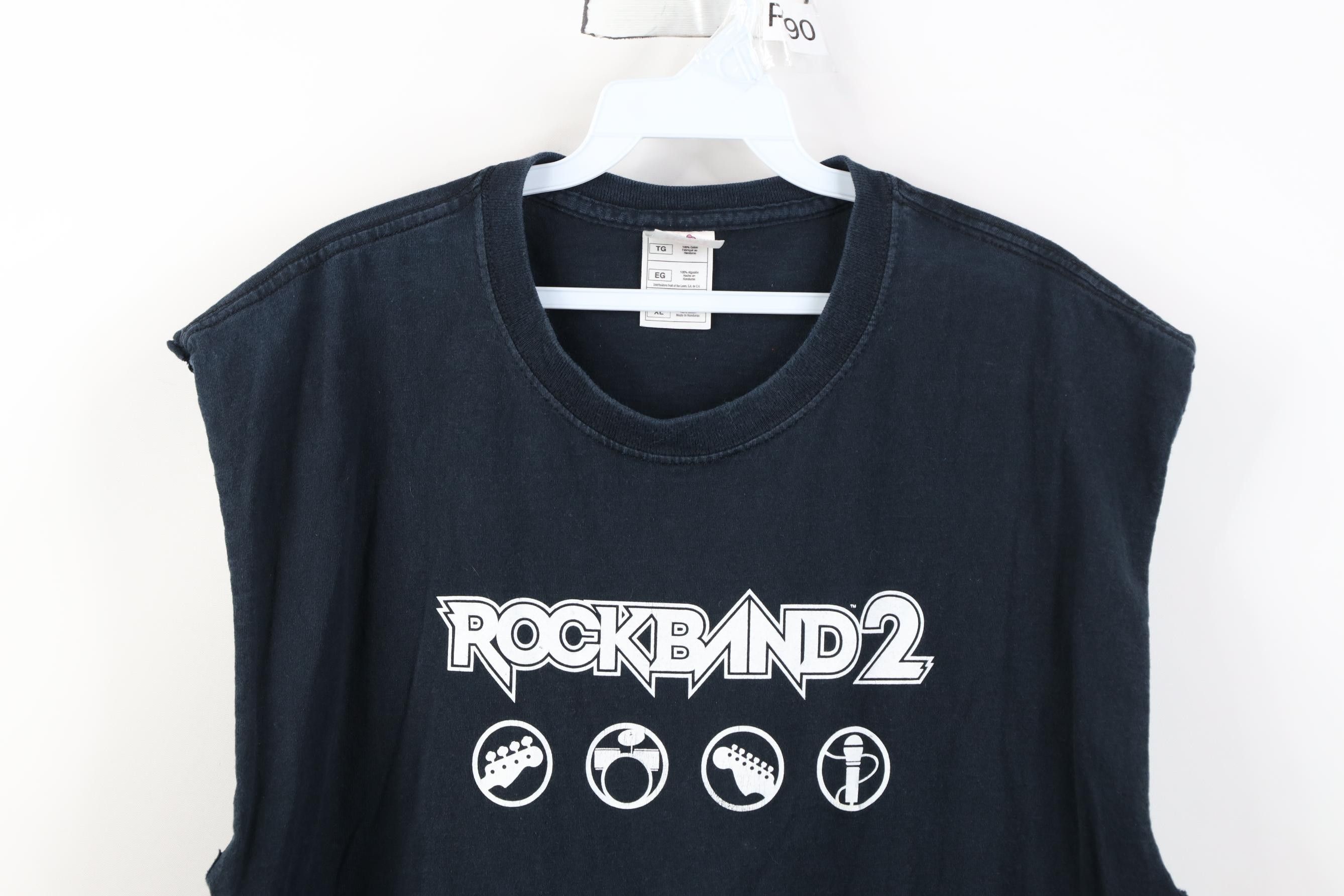 Vintage Vintage Streetwear Rockband 2 Video Game Cut Off T-Shirt Size US XL / EU 56 / 4 - 2 Thumbnail