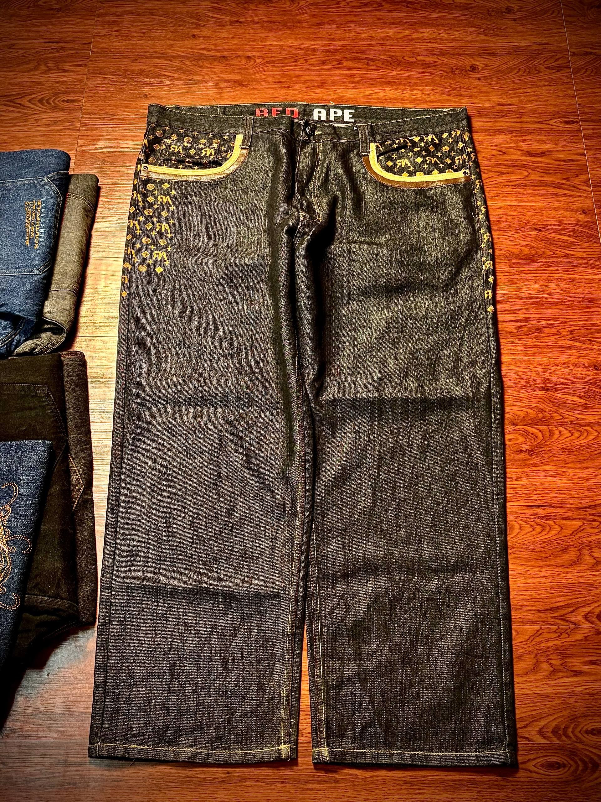 JNCO Vintage Monogram Nova Red Ape Limited Edition Denim Pants Size US 44 / EU 60 - 3 Thumbnail