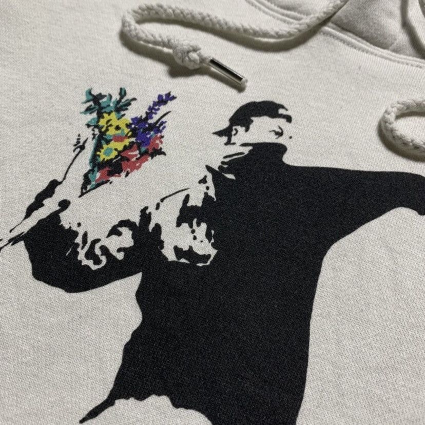 Japanese Brand BANSKY BRANDALISED FLOWER BOMBER UNITED ARROWS HOODIE Size US M / EU 48-50 / 2 - 4 Thumbnail