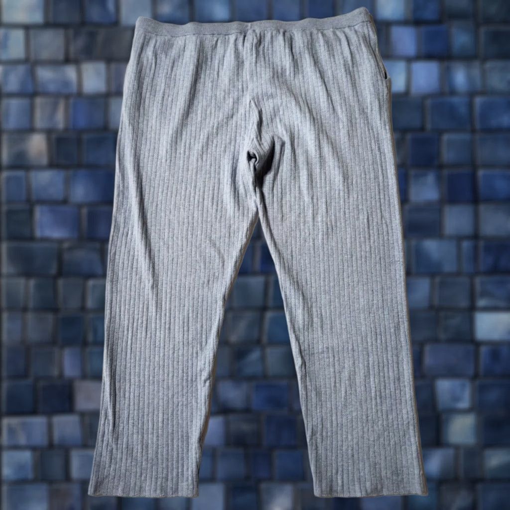 Vintage Chico's Chicos Zenergy Womens 4R Cotton Cashmere Ribbed Pull On Pants Joggers Blue Size 27" / US 4 / IT 40 - 1 Thumbnail