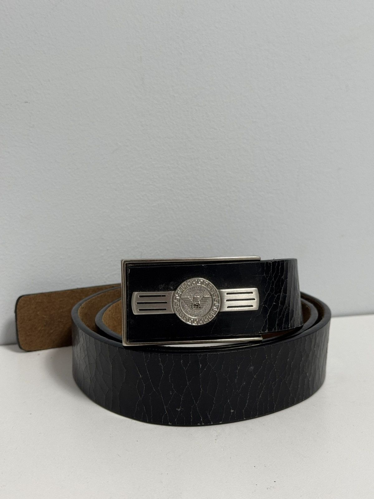 Armani Armani Vintage Y2K style Hype Belt Leather Size ONE SIZE - 1 Thumbnail