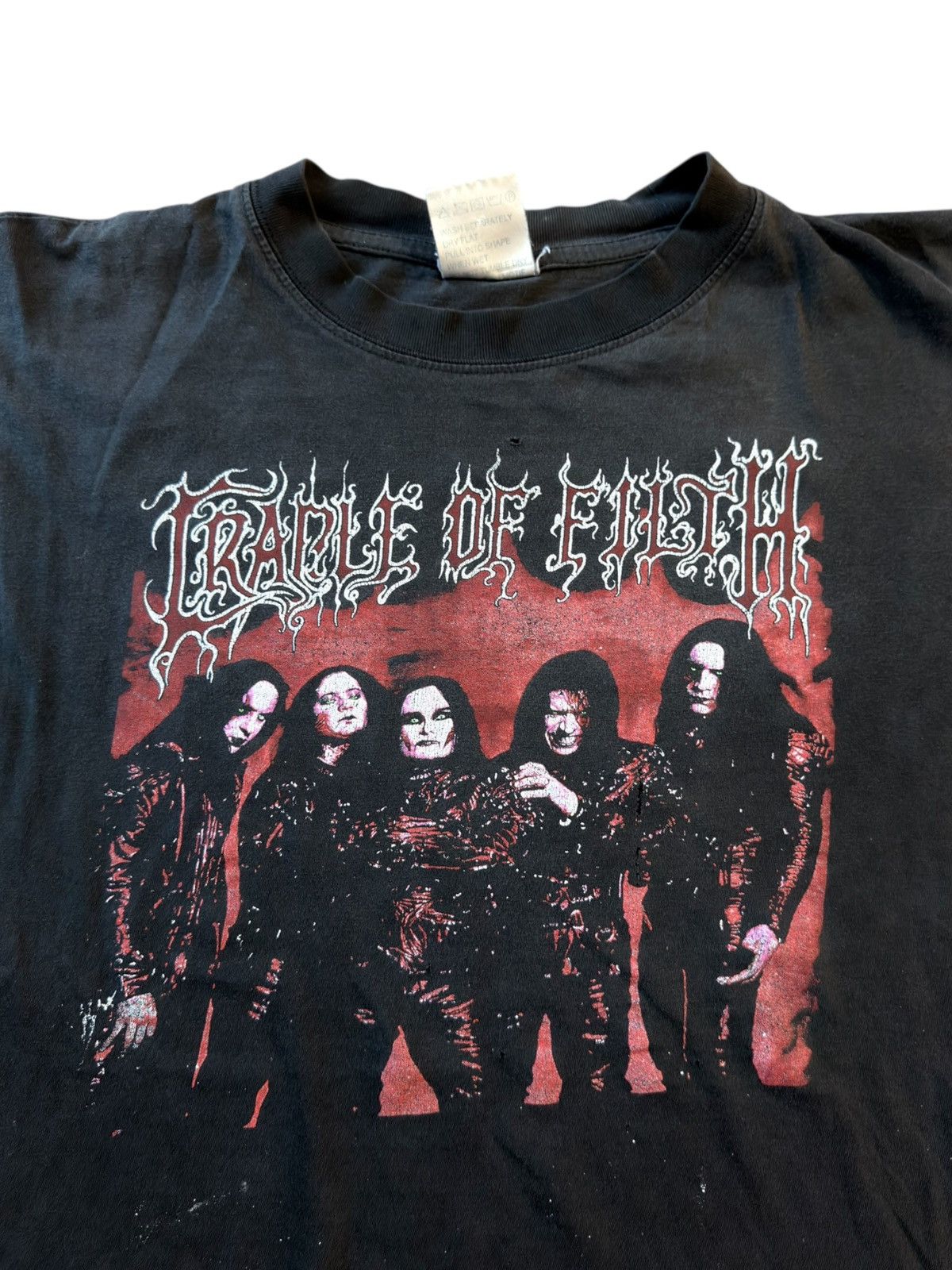Band Tees 90s THRASHED VTG TEE CRADLE OF FILTH DISTRESSED METAL Size US XL / EU 56 / 4 - 3 Thumbnail
