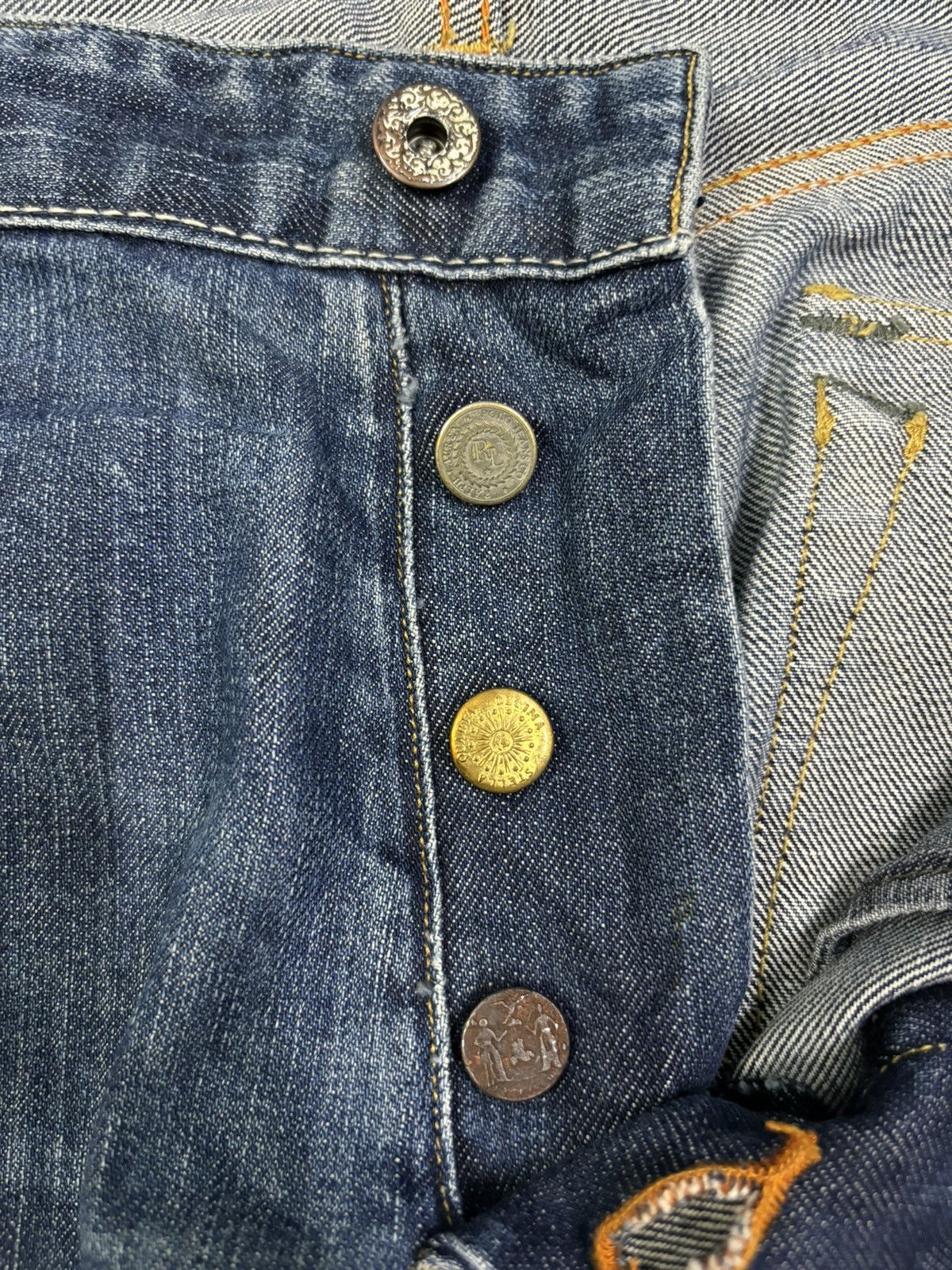 Ralph Lauren Vintage Ralph Lauren Button Fly Blue Faded Loose Fit Jeans Size US 32 / EU 48 - 4 Thumbnail