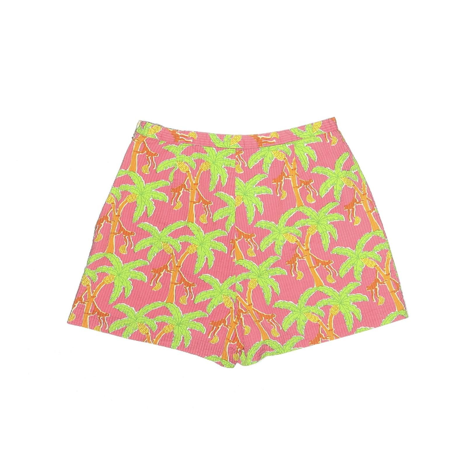 Other Lilly Pulitzer Perfectly Pink Palm High Waist Shorts Size 10 Size 32" / US 10 / IT 46 - 2 Thumbnail