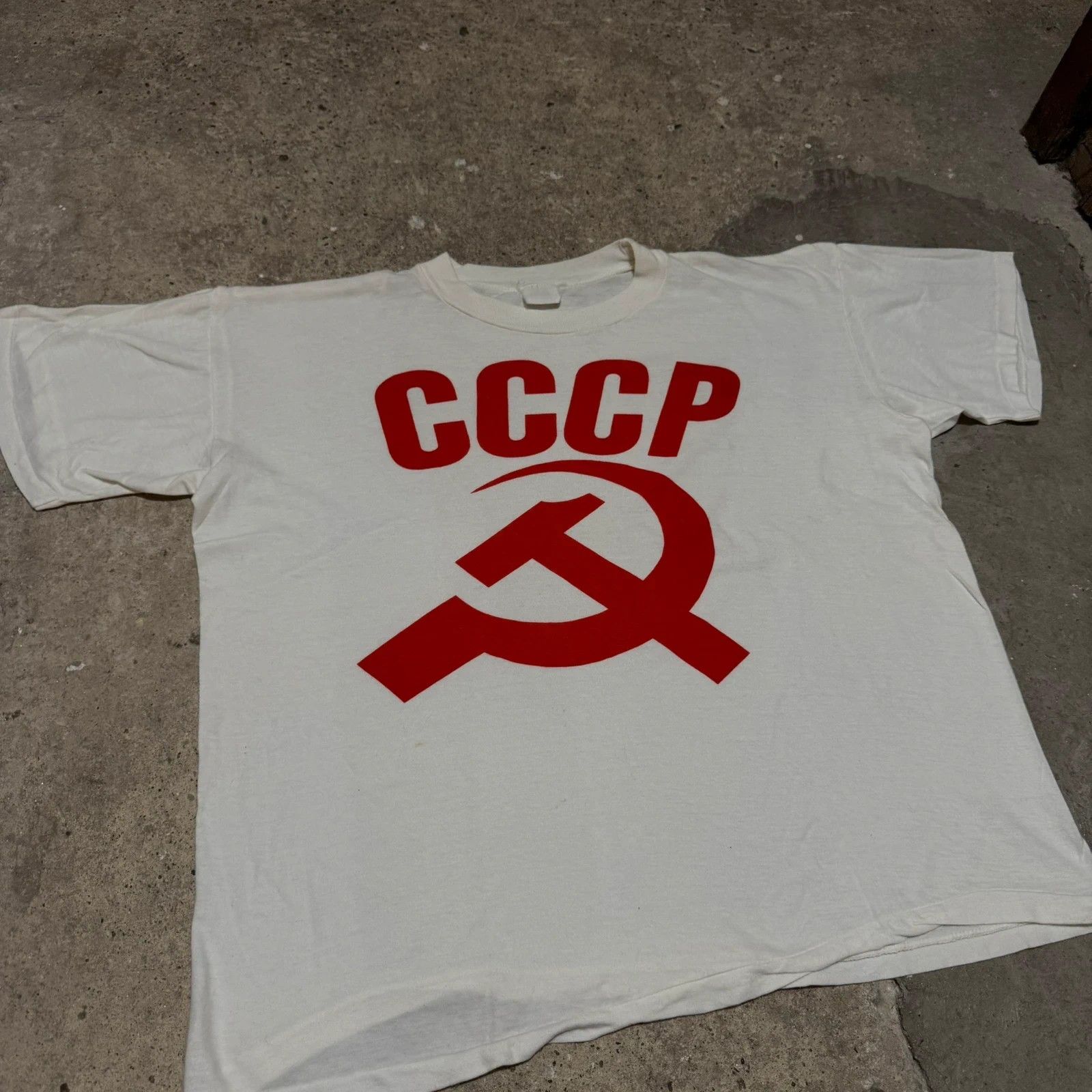 Vintage Vintage 90s „ussr СССР“ cropped boxy t-shirt Size US XL / EU 56 / 4 - 2 Thumbnail
