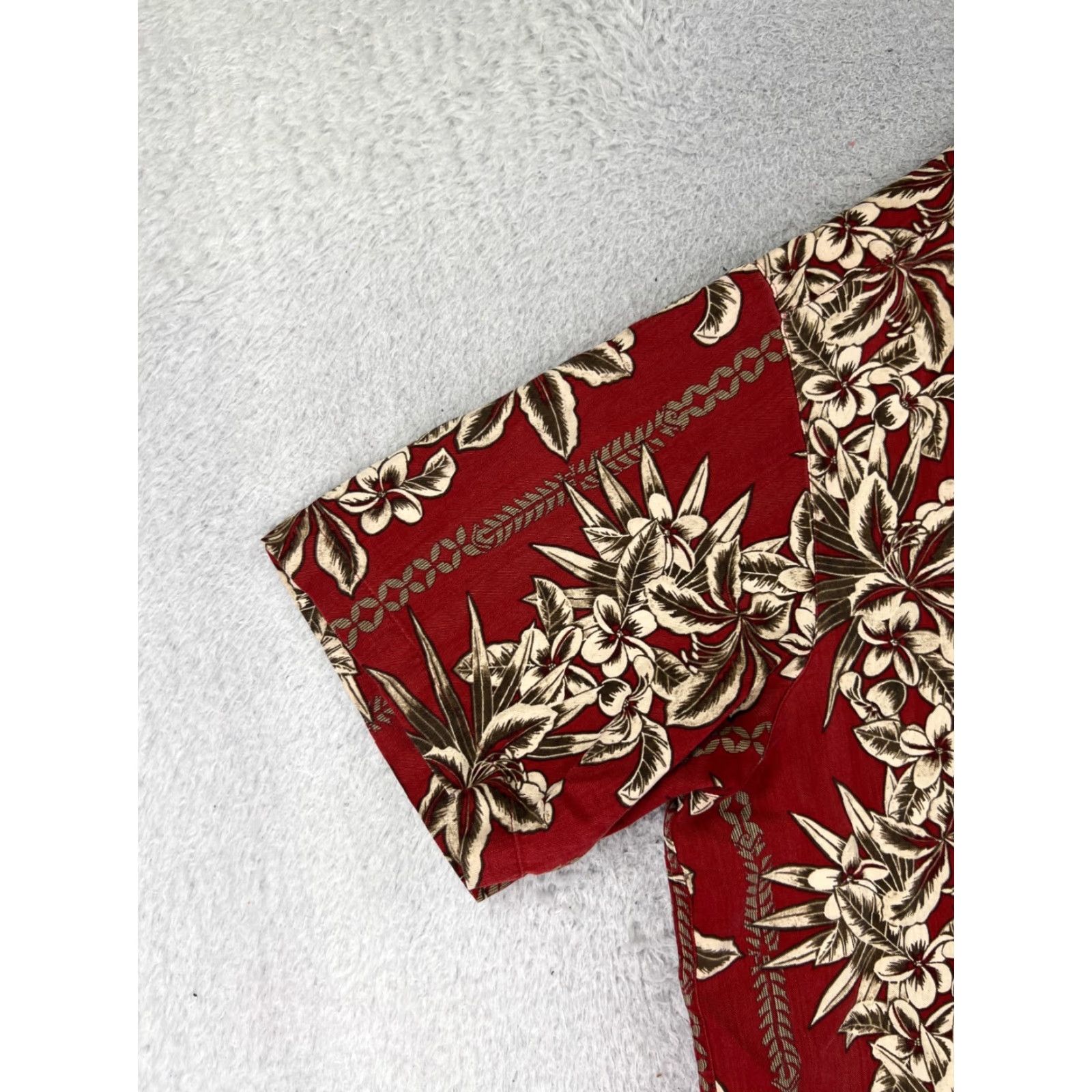 Croft & Barrow Croft & Barrow Caribbean Shirt Mens XL Red Floral Hawaiian Hibiscus Palm Silk Cotton Button-Up Short Sleeve Resort Vacation Aloha Size US XL / EU 56 / 4 - 3 Thumbnail