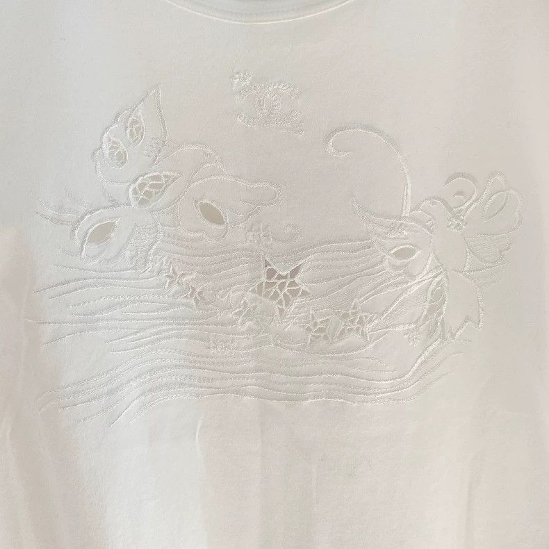 Chanel Chanel White T-shirt 2504-Nextarrow Size XS / US 0-2 / IT 36-38 - 5 Thumbnail