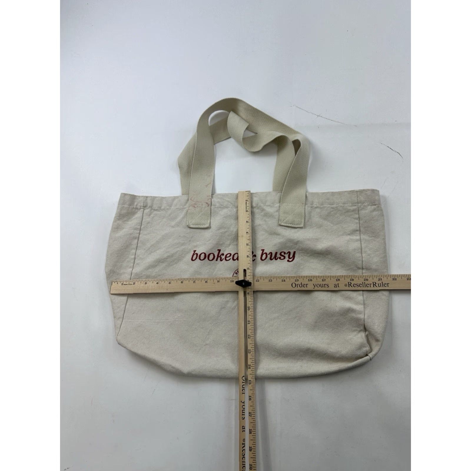 Vintage VINTAGE Reece’s Book Club Tote Bag Beige Canvas Cotton Tote Unisex Adults Adult One Size Beige Love Bags Women/Men Size ONE SIZE - 5 Thumbnail