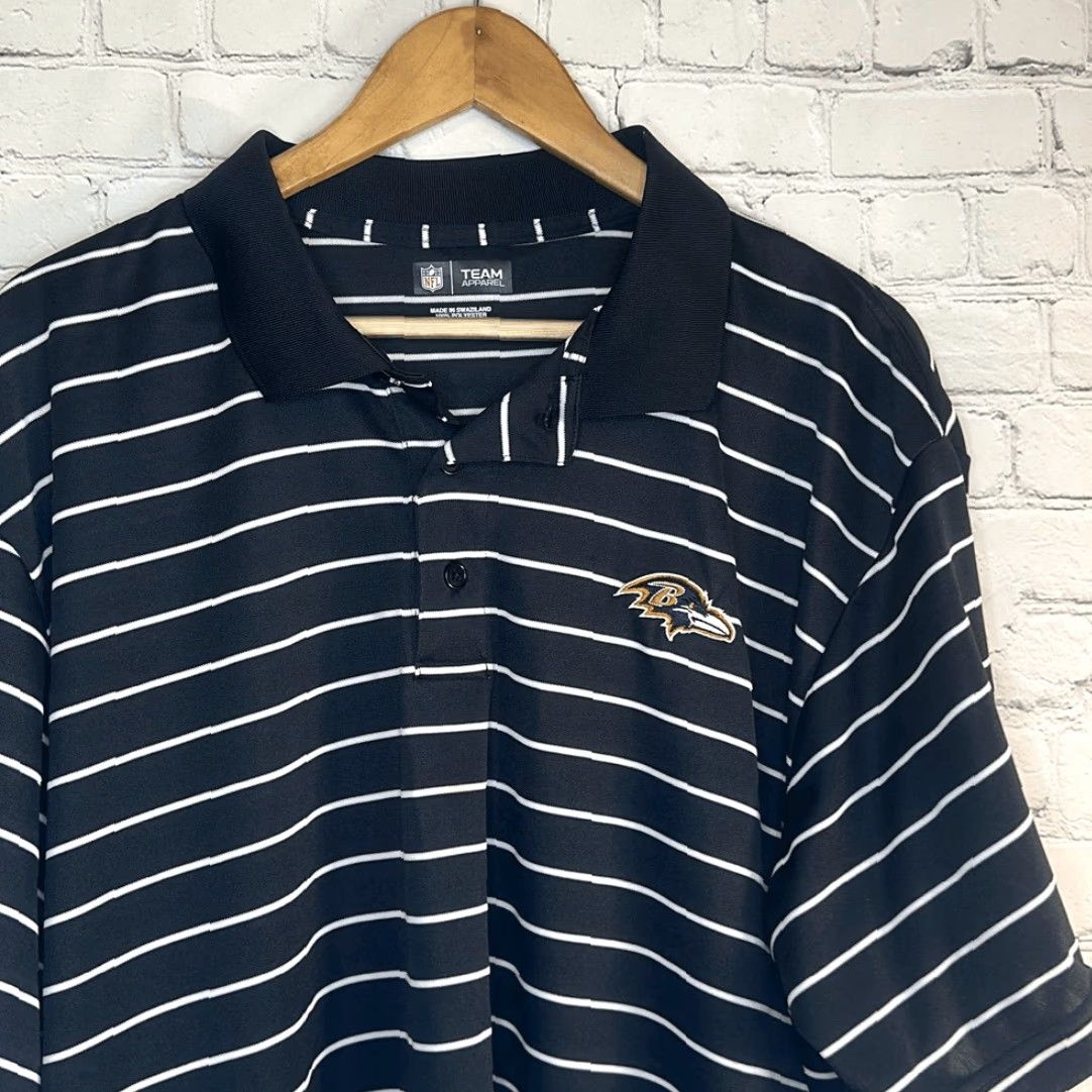 NFL NFL Team Apparel Baltimore Ravens Polo Short sleeve XL Men Multicolor Striped Size US XL / EU 56 / 4 - 2 Thumbnail