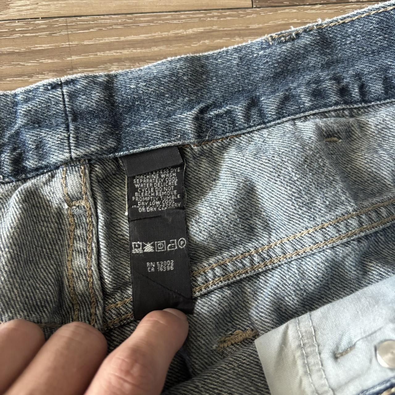 Vintage Crazy Vintage Y2K/2000s Grunge Dark Wash Skater Denim Jeans! 38x30 Size US 38 / EU 54 - 8 Thumbnail