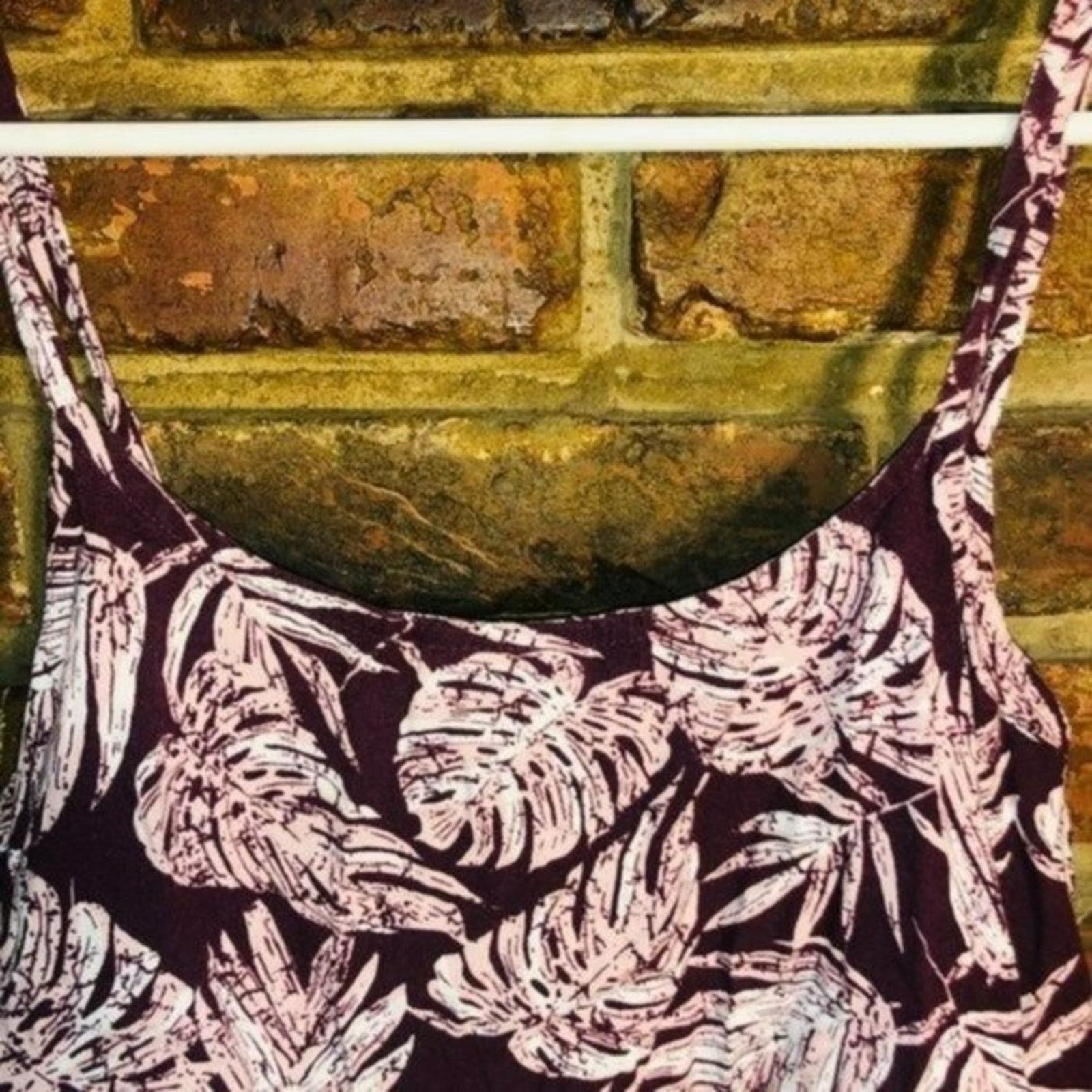 Other Abound Burgundy Floral Print Peplum Gathered Blouse Medium Size M / US 6-8 / IT 42-44 - 5 Thumbnail