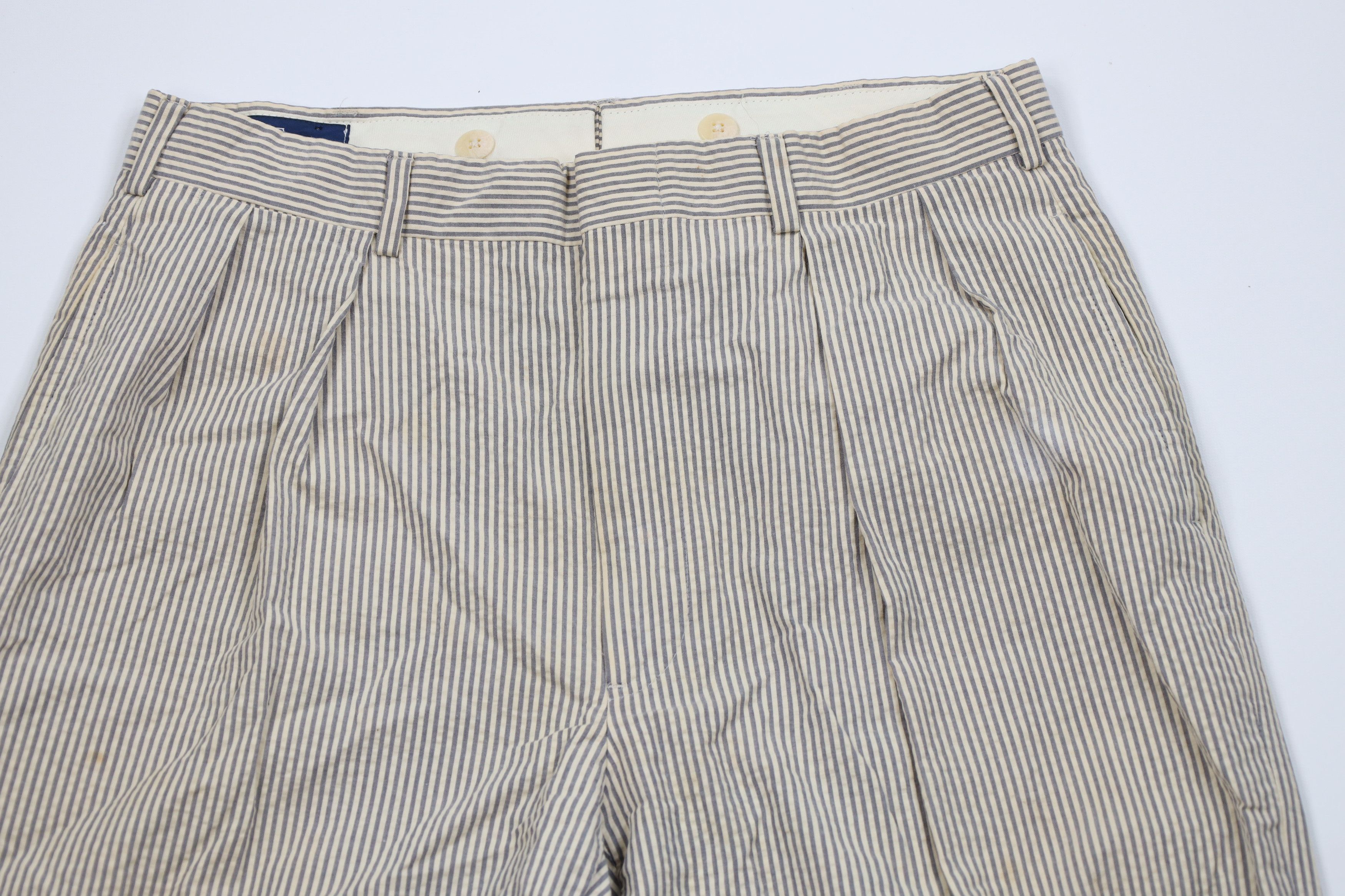 Polo Ralph Lauren Vintage 70s Ralph Lauren Seer Sucker Wide Leg Pants USA Size US 32 / EU 48 - 2 Thumbnail