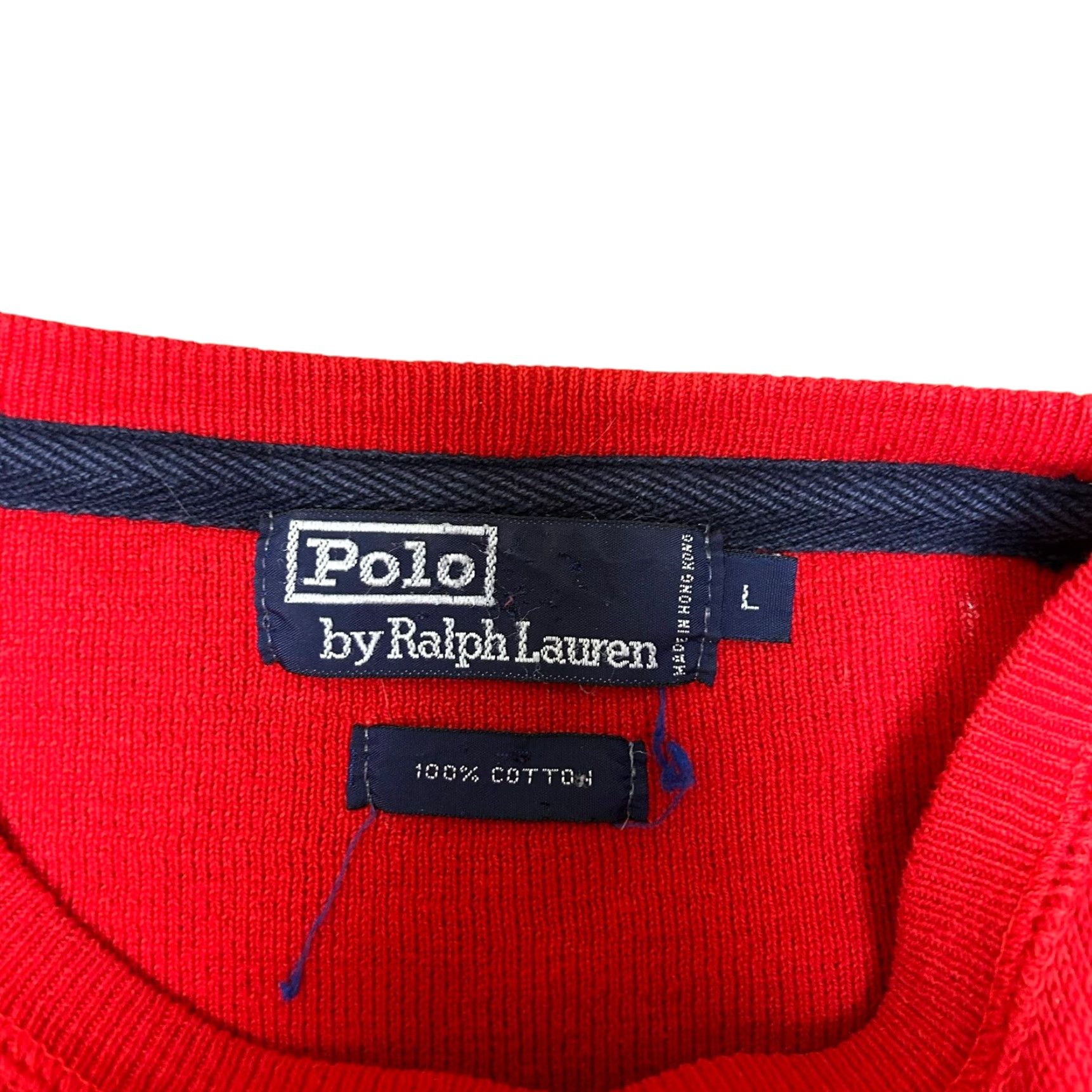 Polo Ralph Lauren VINTAGE Polo Ralph Lauren Sweater Adult L Red 80s Golf Club Crest Mens Size US L / EU 52-54 / 3 - 5 Thumbnail
