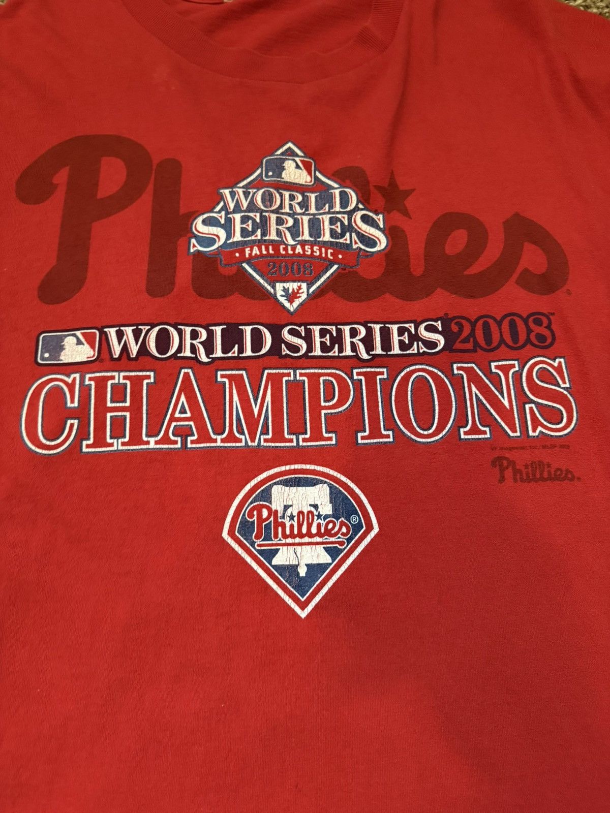 MLB × Vintage Vintage 2008 Phillies World Series T-Shirt Size US XL / EU 56 / 4 - 2 Thumbnail