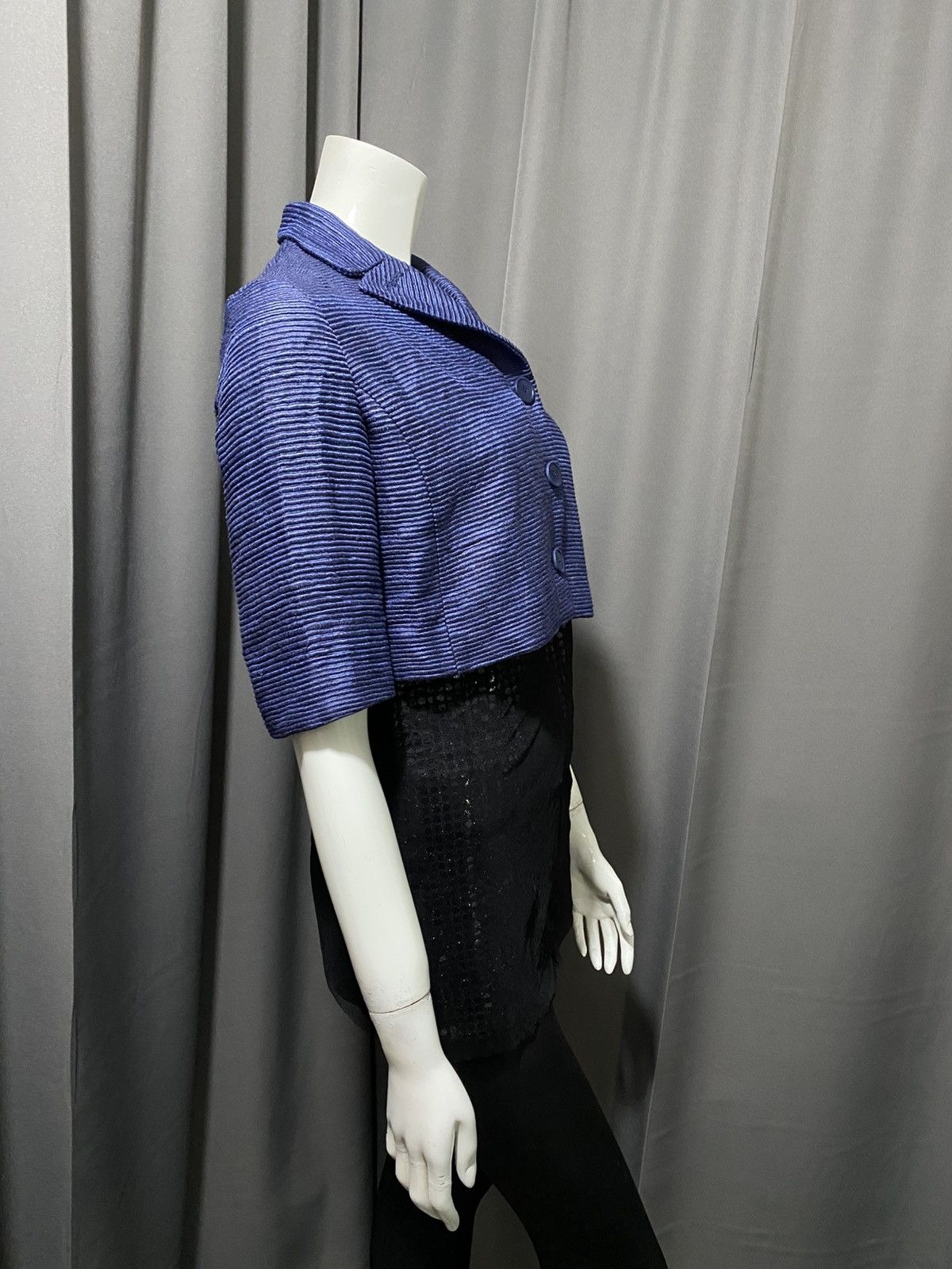 Akris Akris Punto- Cropped Mulberry Silk Jacket Size M / US 6-8 / IT 42-44 - 3 Thumbnail