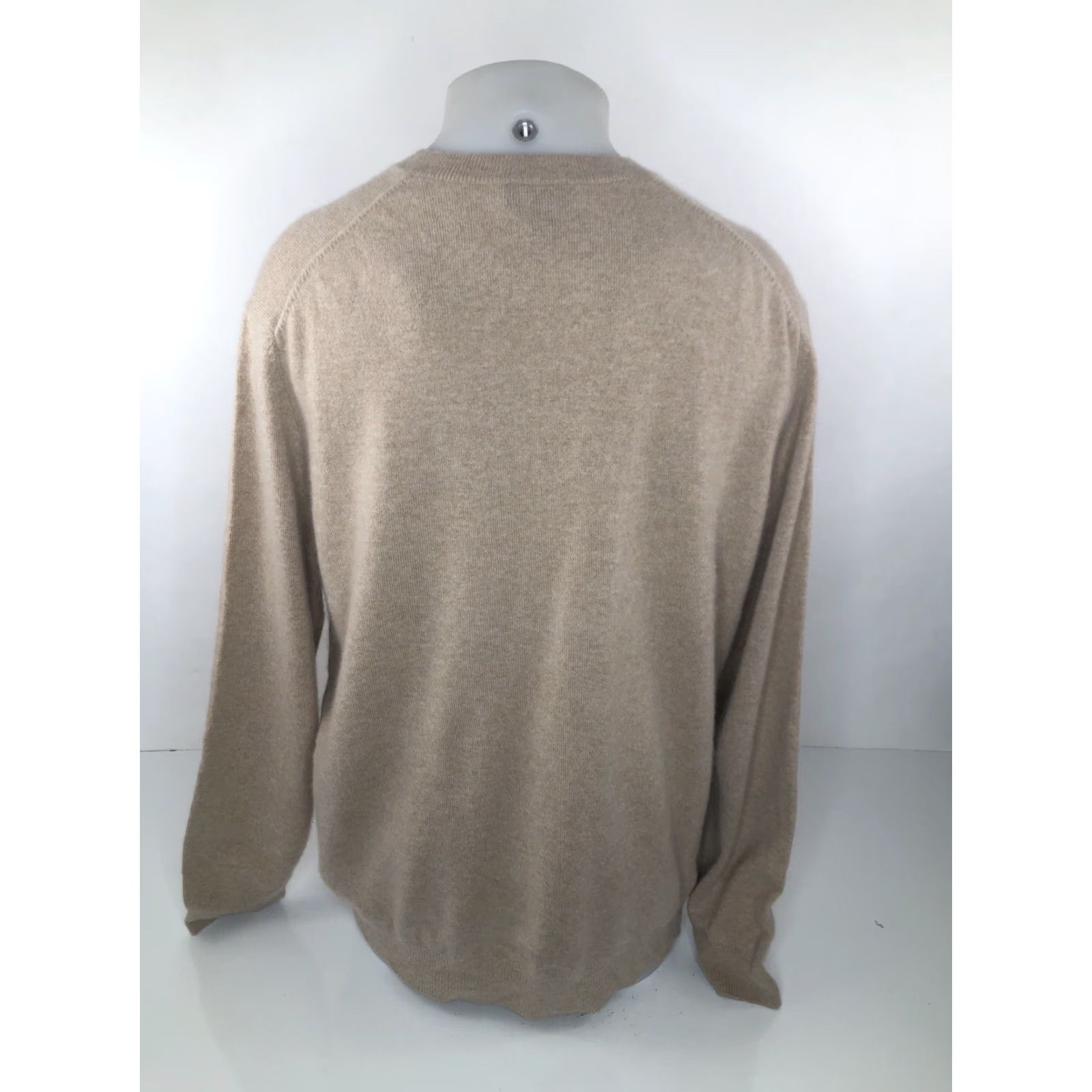 Lands' End Lands' End / Cashmere Wool Mens XL Sweater Shirt Pullover Light Brown Beige Mens XL Wool Cashmere Pullover Sweater 90s? Size US XL / EU 56 / 4 - 4 Thumbnail
