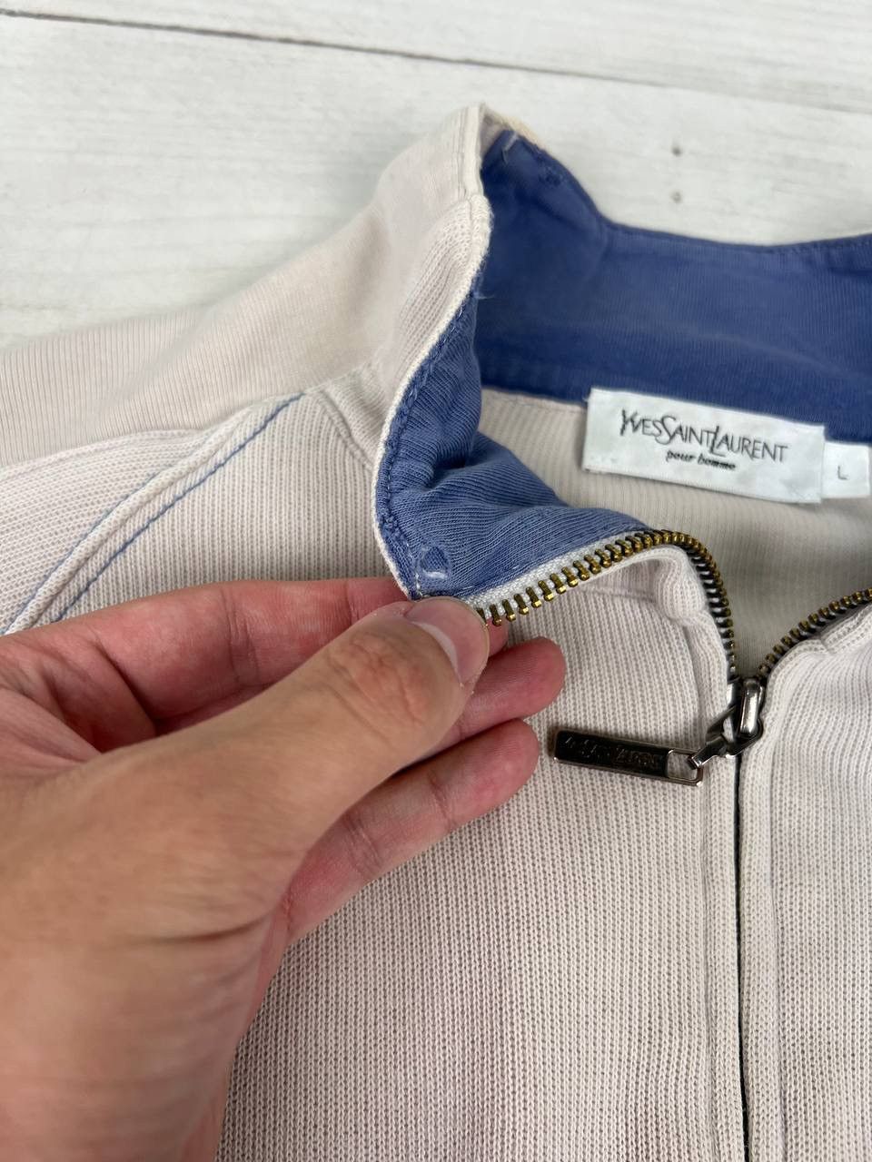 Yves Saint Laurent Yves Saint Laurent YSL Sweatshirt Zip Up Size US L / EU 52-54 / 3 - 13 Thumbnail