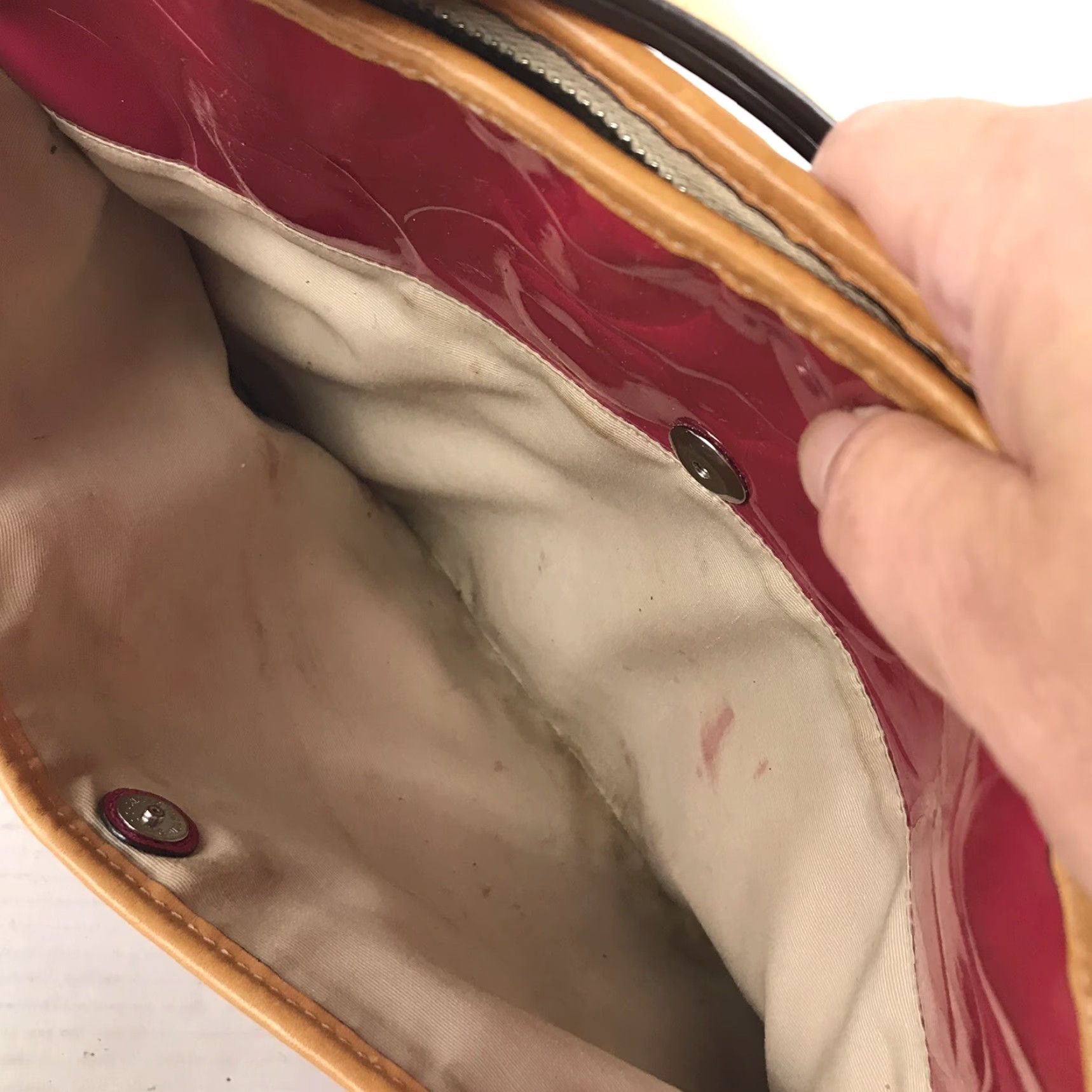 Coach Coach Pink Glossy Patent Leather Large Shoulder Bag Size ONE SIZE - 7 Thumbnail