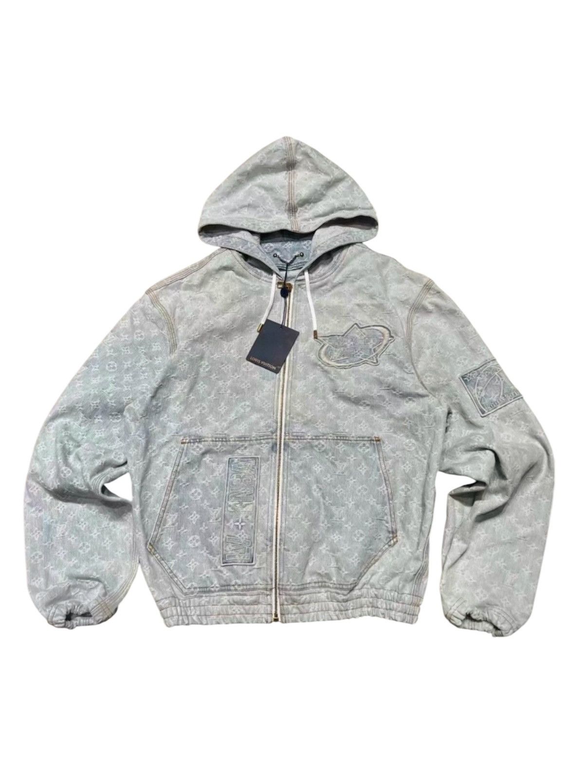 Louis Vuitton Louis Vuitton X NBA 48 Hoodie Denim Monogram Jacket Size US M / EU 48-50 / 2 - 2 Thumbnail
