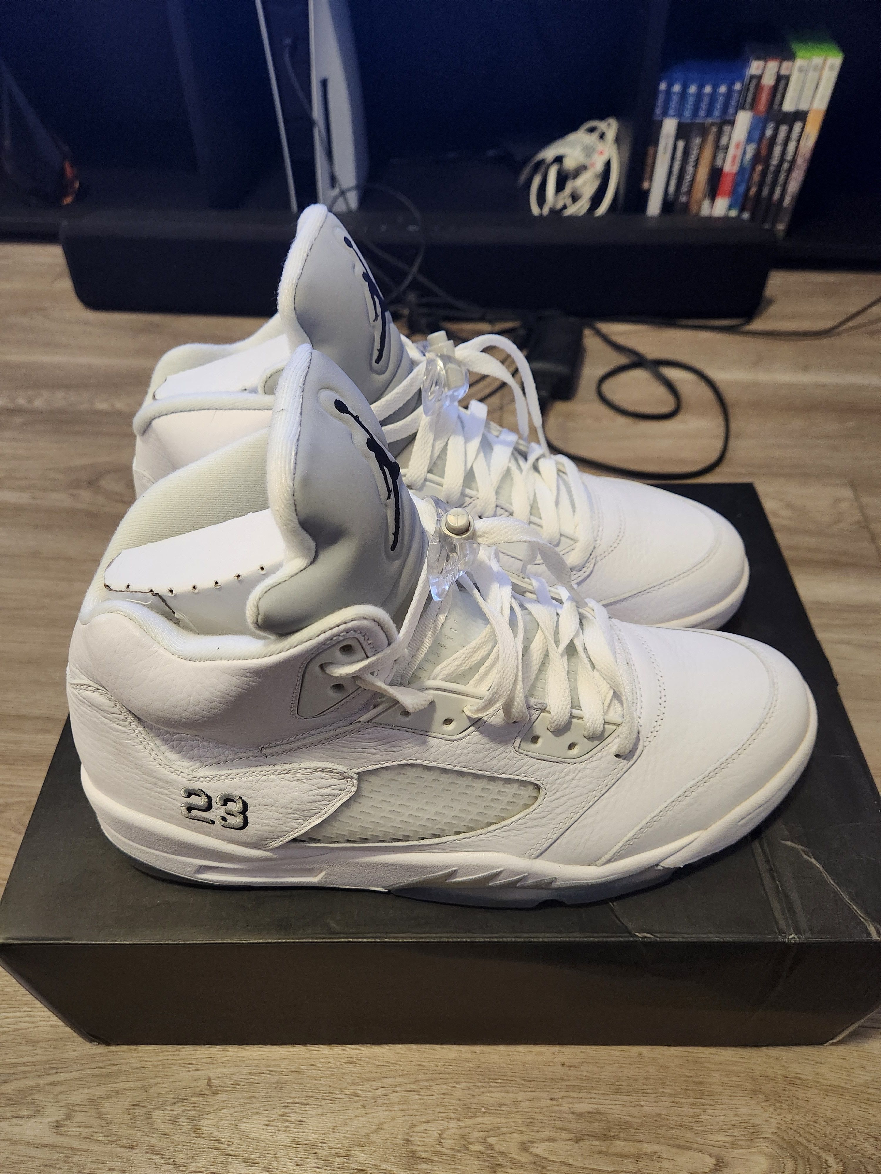 Jordan Brand Jordan 5 white metallic Size US 12.5 / EU 45-46 - 4 Thumbnail