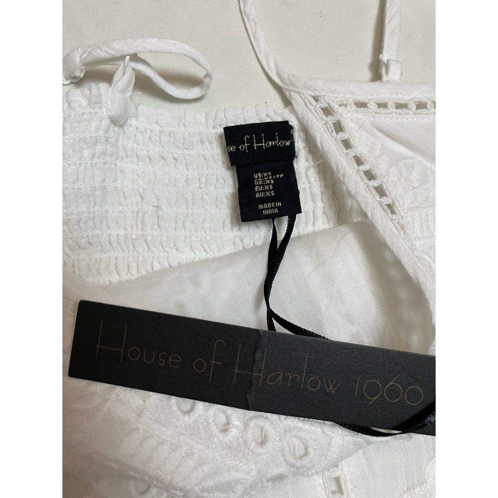 House of Harlow NWT New House of Harlow 1960 White Cotton Embroidered Dress Size XS / US 0-2 / IT 36-38 - 7 Thumbnail