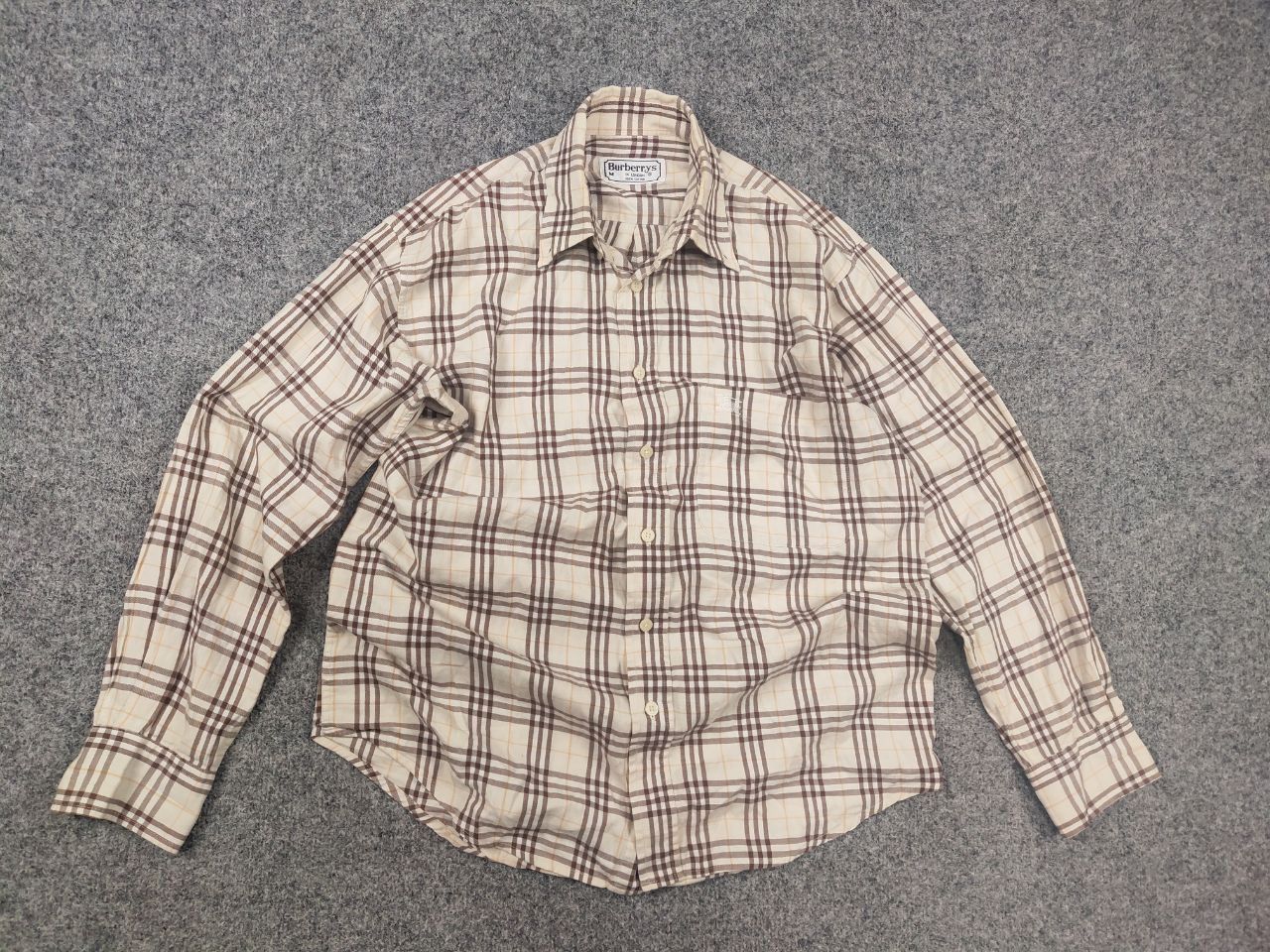 Burberry Burberrys Vintage 90's Nova Check Button long sleeve shirt Size US M / EU 48-50 / 2 - 7 Thumbnail