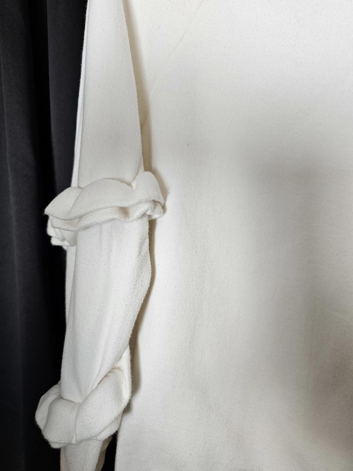 Other Nordstrom Signatures Top Cream Womens Size M Sleeve Ruffle Size M / US 6-8 / IT 42-44 - 3 Thumbnail