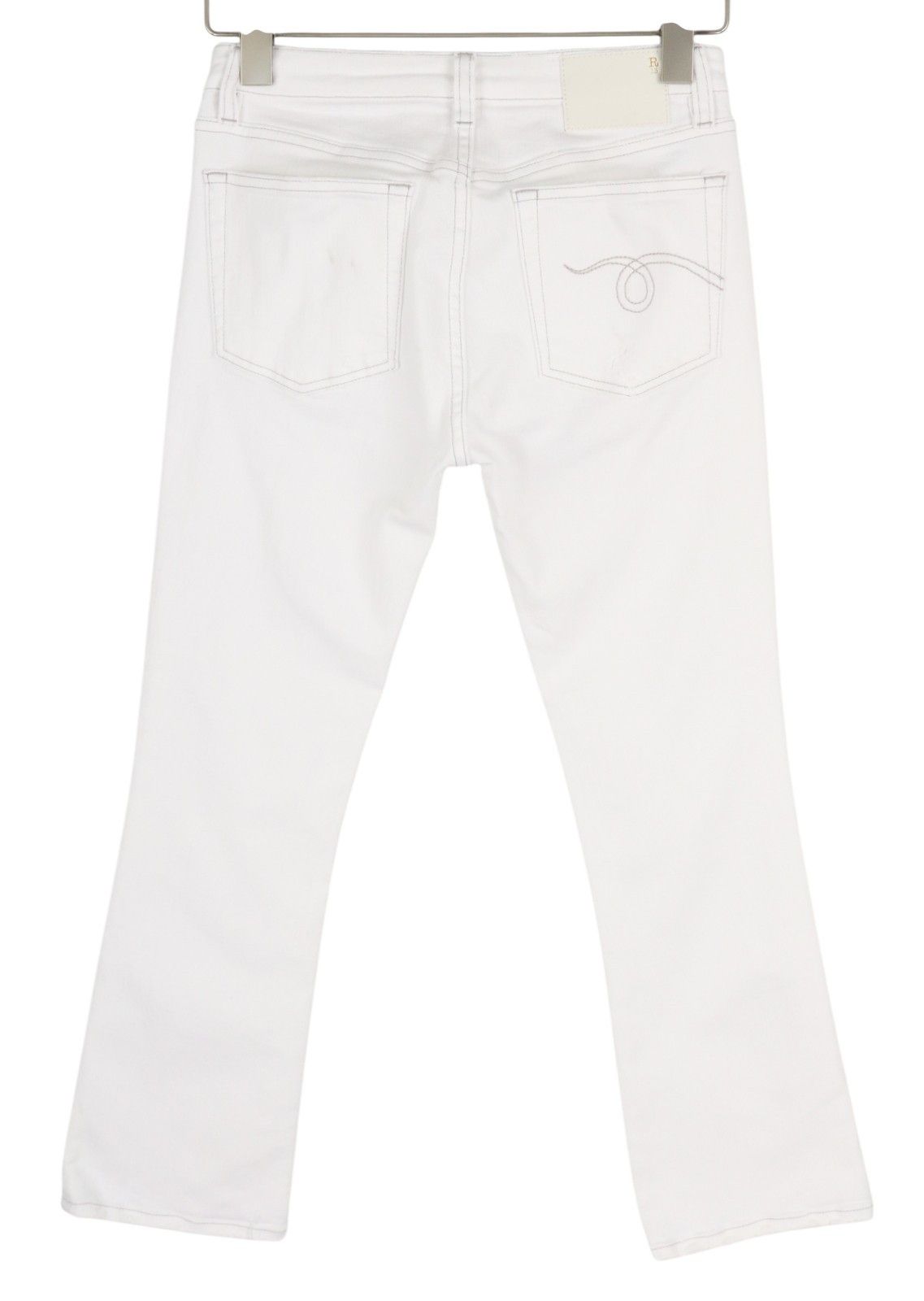 R13 KICK 26 Zip Fly Bale White Bootcut Ankle Jeans 84471 Size 26" / US 2 / IT 38 - 4 Thumbnail