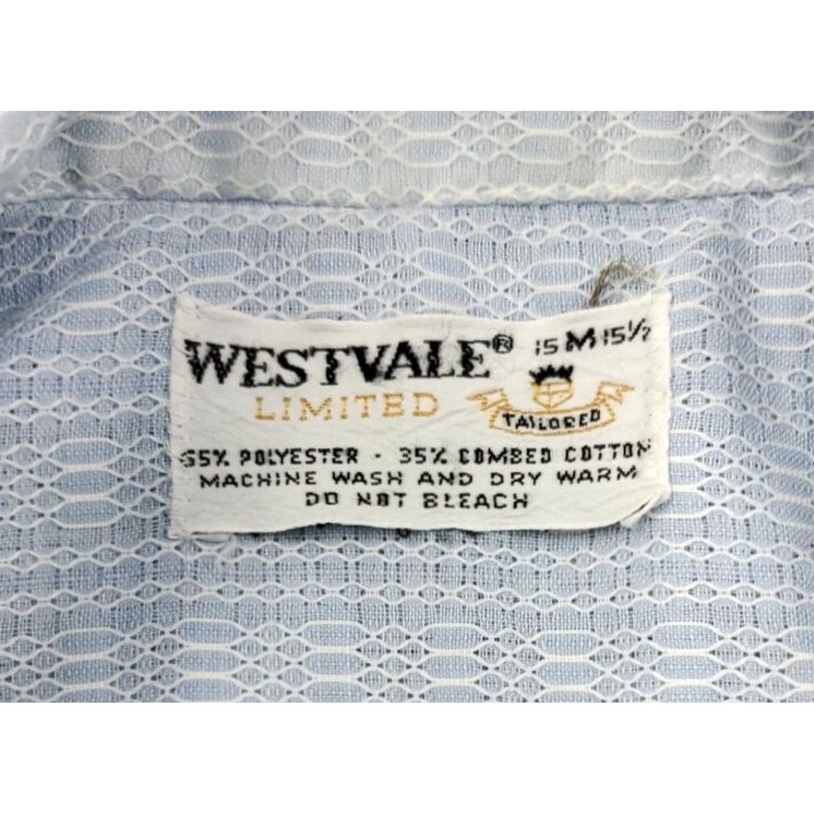 Vintage VINTAGE Westvale Permanent Press Shirt Mens L 15.5 Short Sleeve Light Blue 70s Disco Menswear Shirt 60s 70s Retro Boys Girls? Size US L / EU 52-54 / 3 - 5 Thumbnail