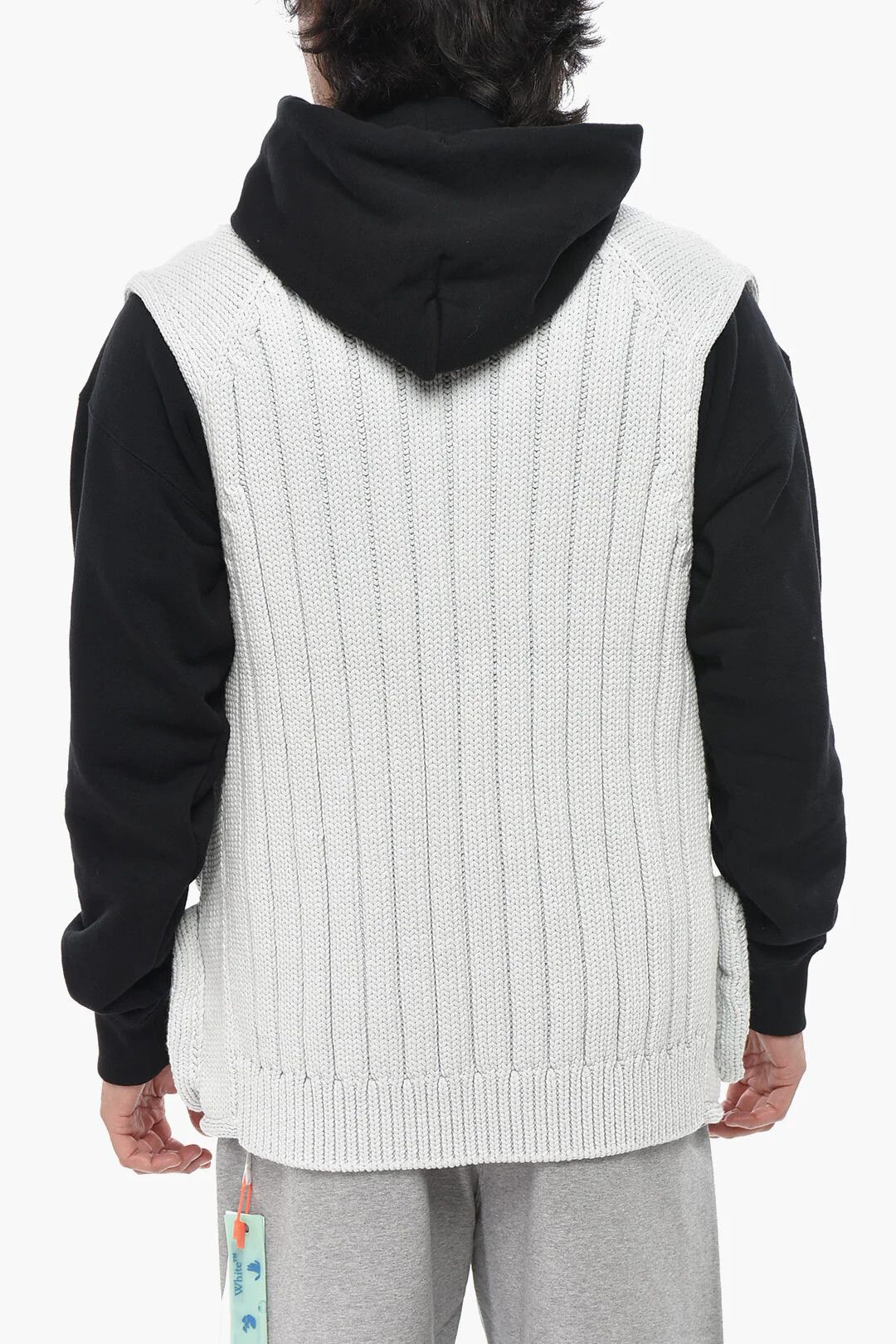 Off-White og1mm0426 Knit Zip-Up Gilet in White Size US M / EU 48-50 / 2 - 2 Thumbnail