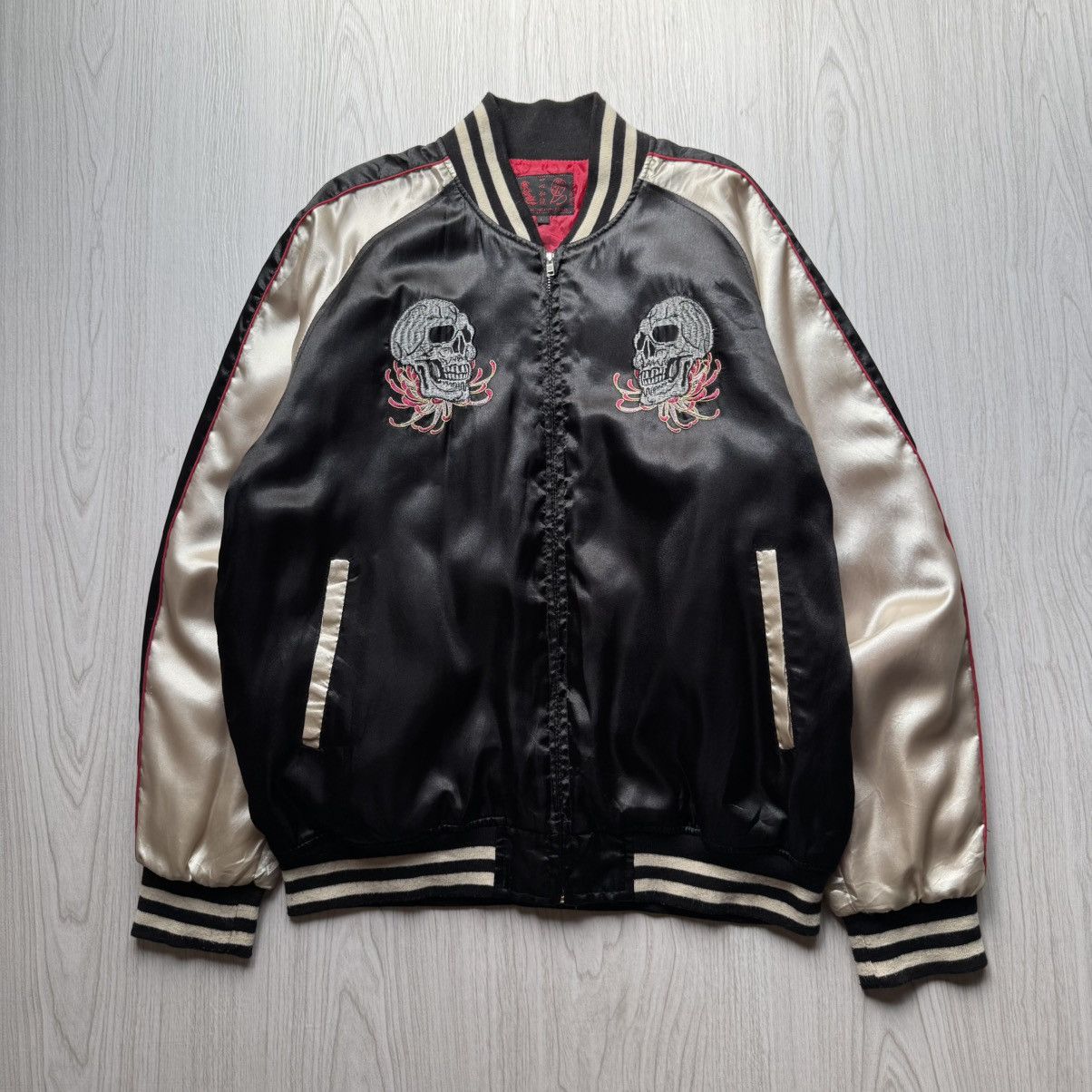 Vintage Vintage Japanese Brand Skull Sukajan Jacket Size US L / EU 52-54 / 3 - 2 Thumbnail