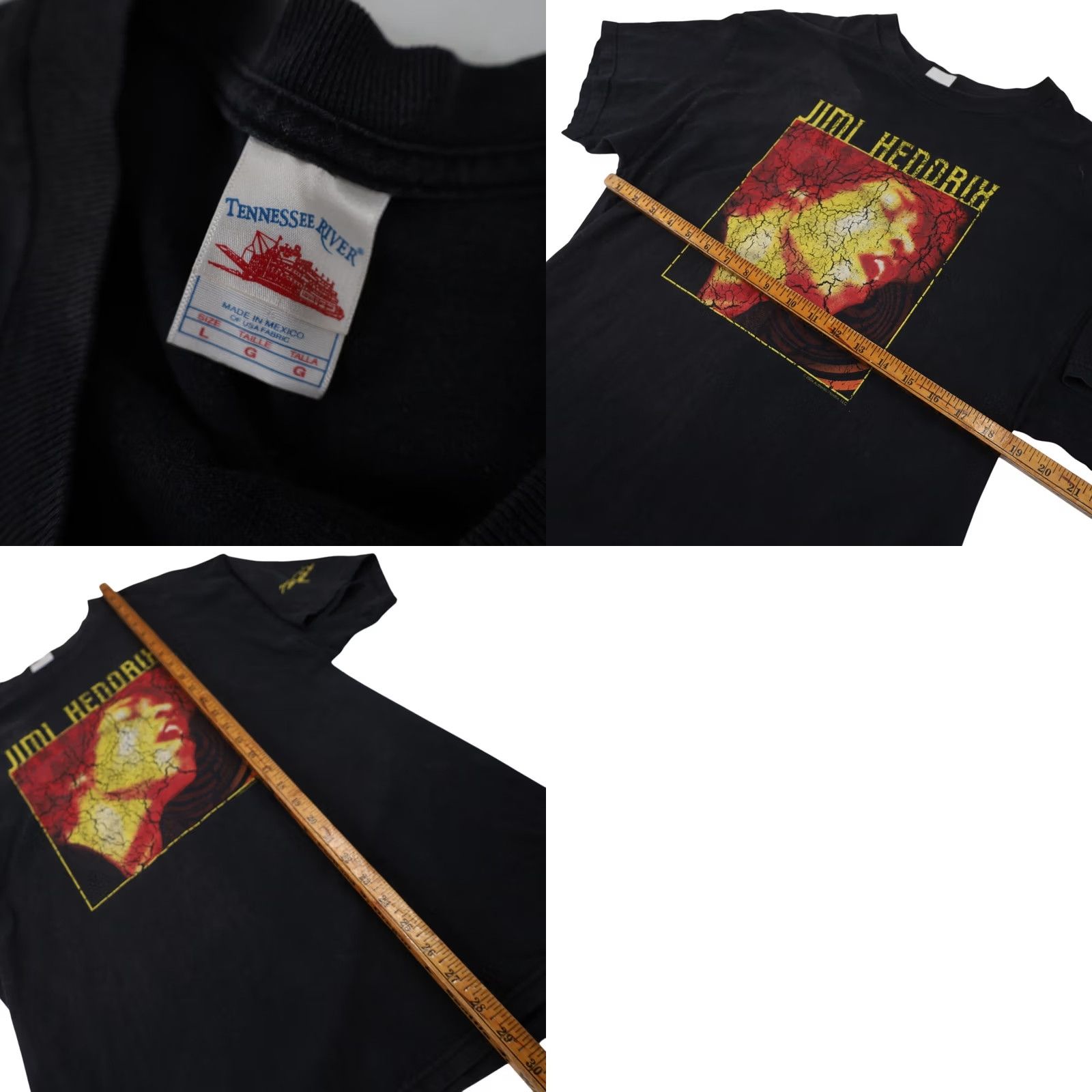 Vintage VINTAGE Jimmi Hendrix Shirt Mens Large Black Graphic T Shirt Size US L / EU 52-54 / 3 - 8 Thumbnail