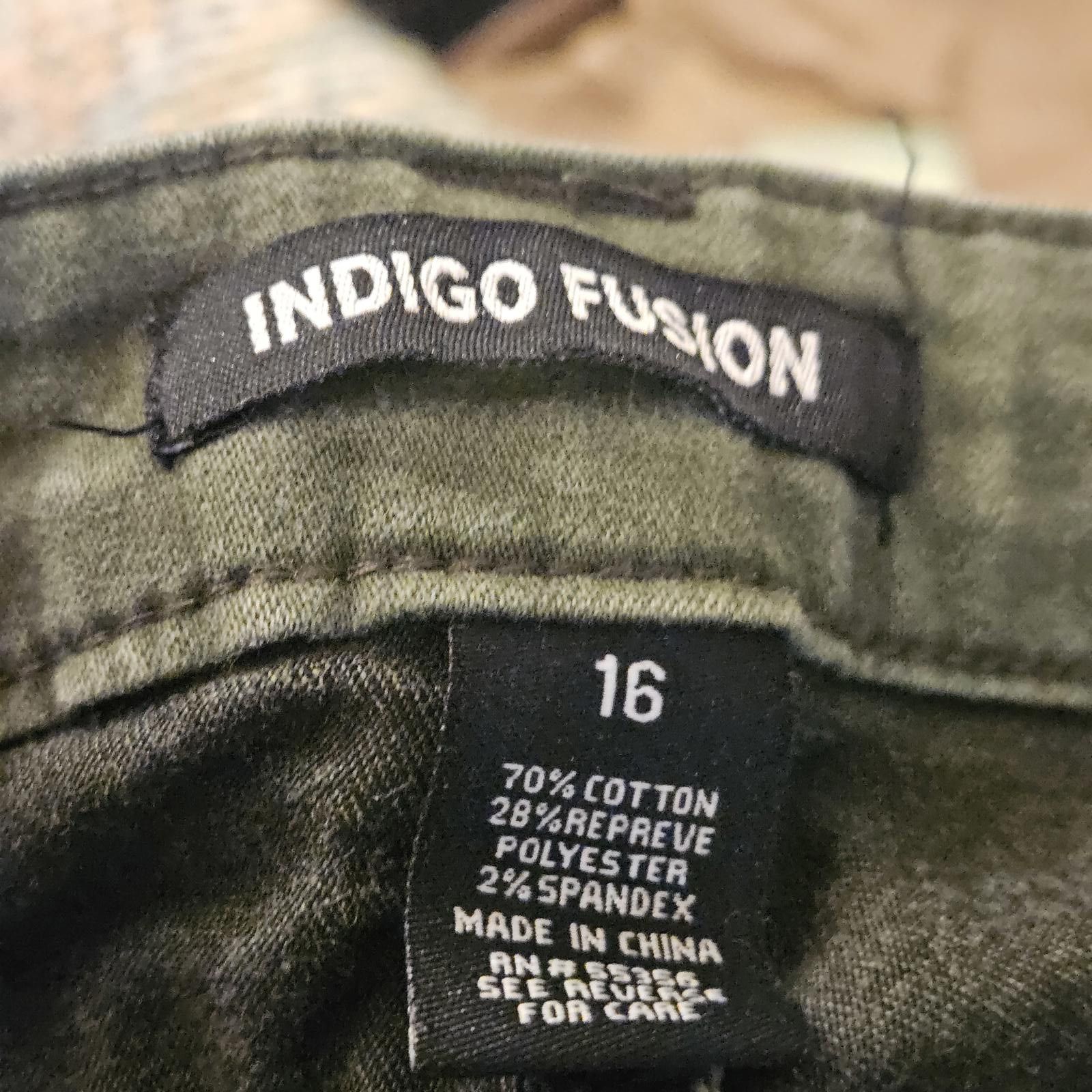 Designer Indigo Fusion Women's Cargo Pants - Size 16 - Olive Green Size 38" / US 16 / IT 52 - 4 Thumbnail