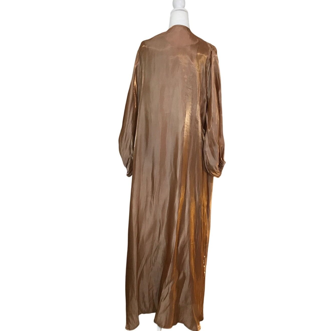 Other Elegant Bronze Metallic Beaded Cardigan Dress A-line Set L Size L / US 10 / IT 46 - 2 Thumbnail