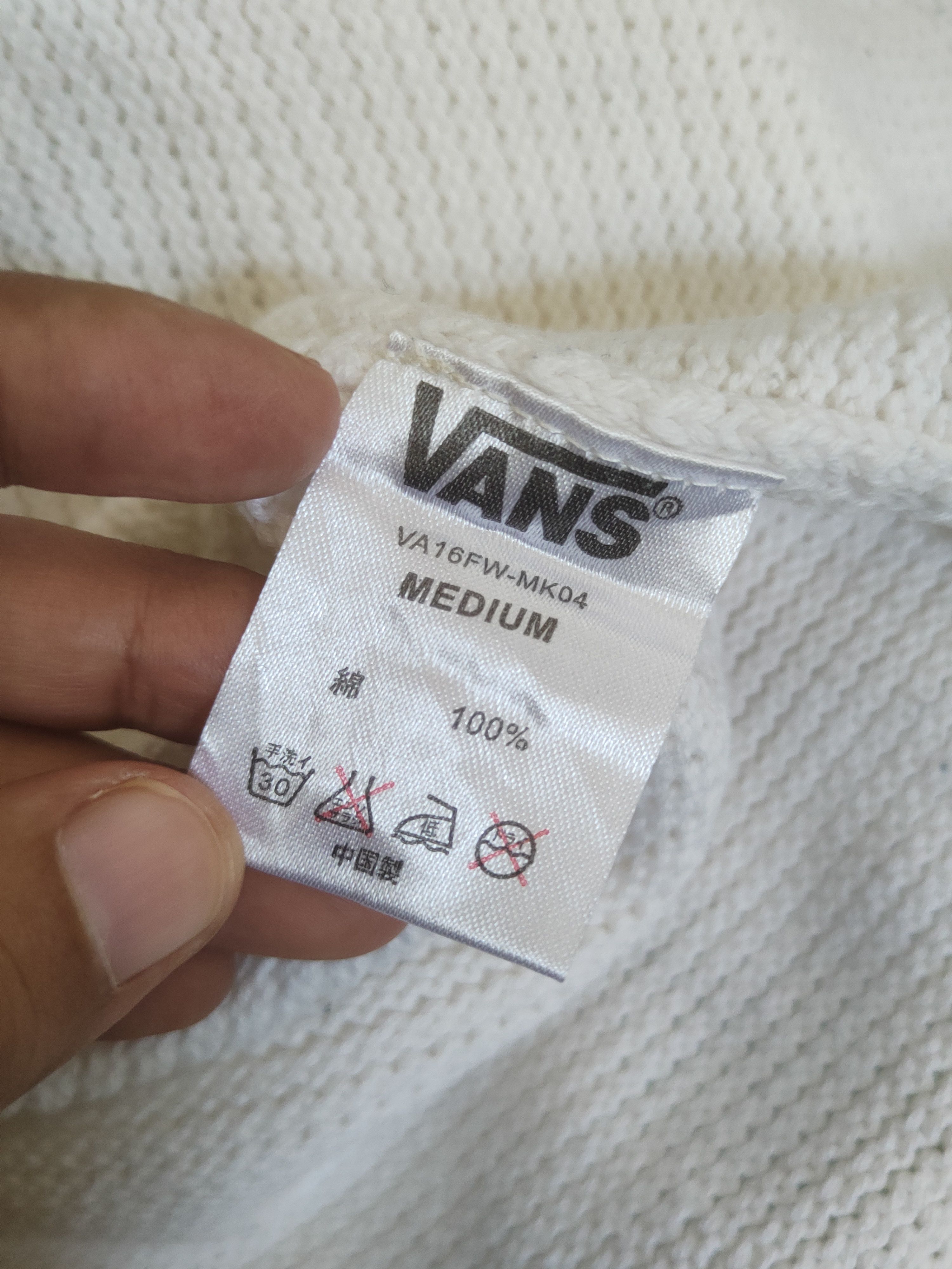 Vans DL Vans White Knitwear Sweatshirts #46-128 Size US M / EU 48-50 / 2 - 11 Thumbnail
